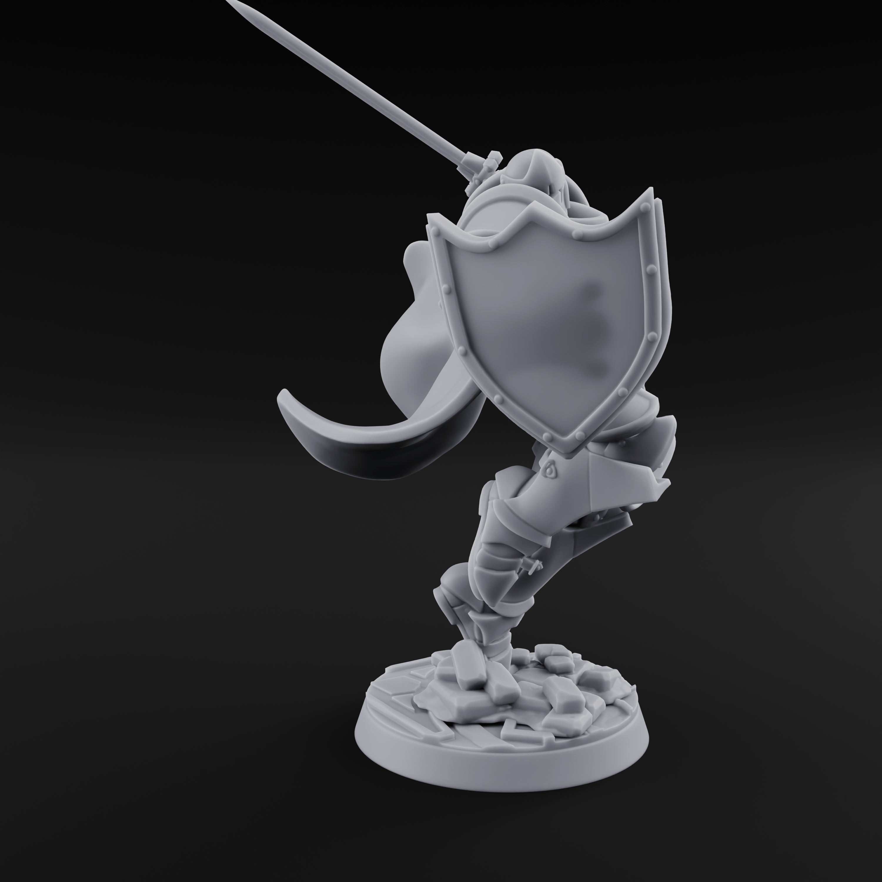 Lunging Forward Human Royal Guards C