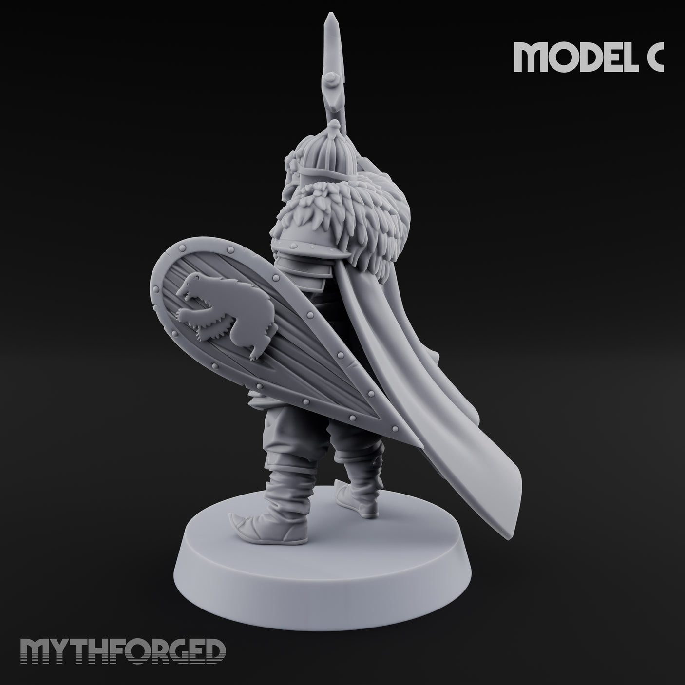 Scale-Clad Axe-Wielding Northern Warrior C Miniature for Dungeons and Dragons, Pathfinder or other TTRPGs