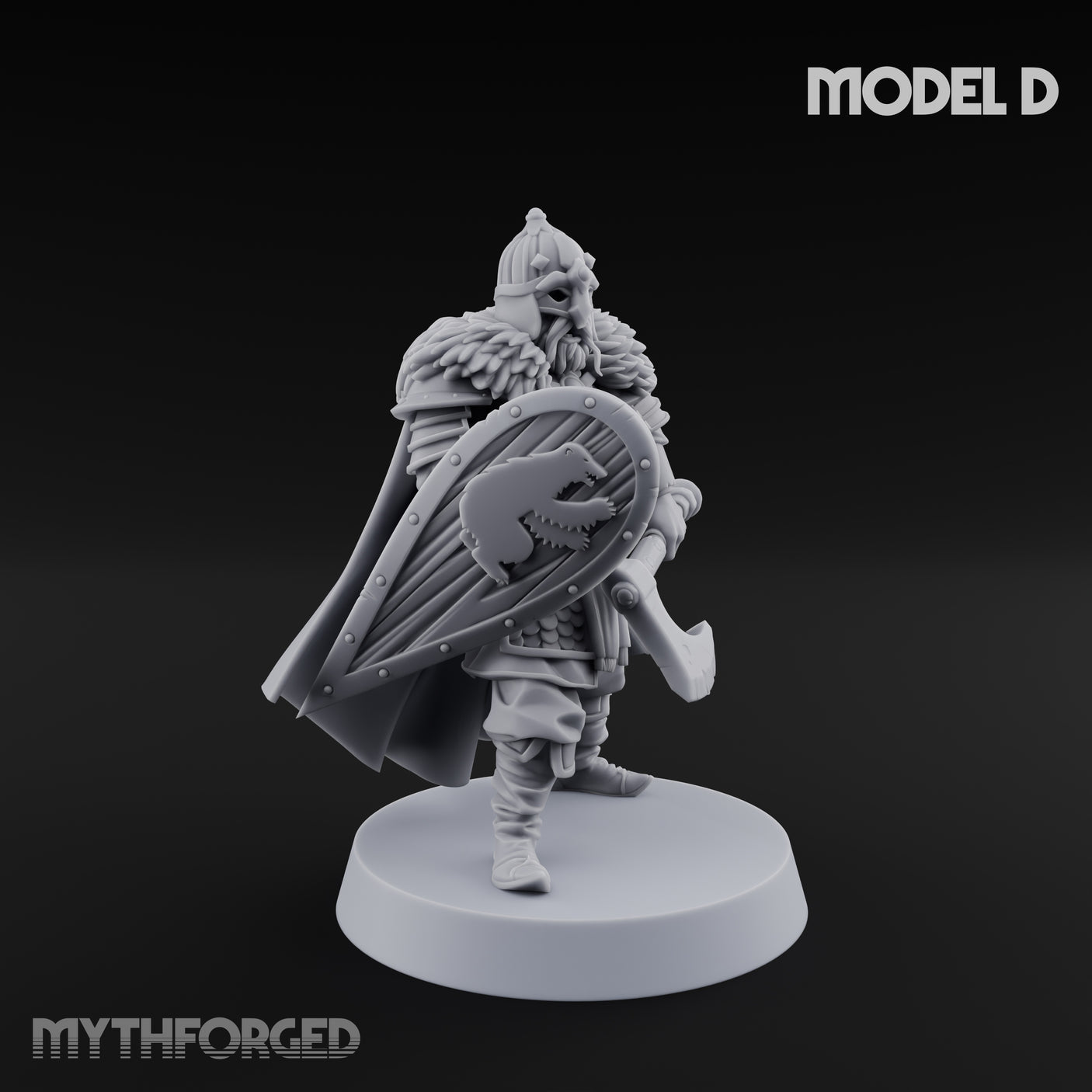 Scale-Clad Axe-Wielding Northern Warriors Miniature for Dungeons and Dragons, Pathfinder or other TTRPGs