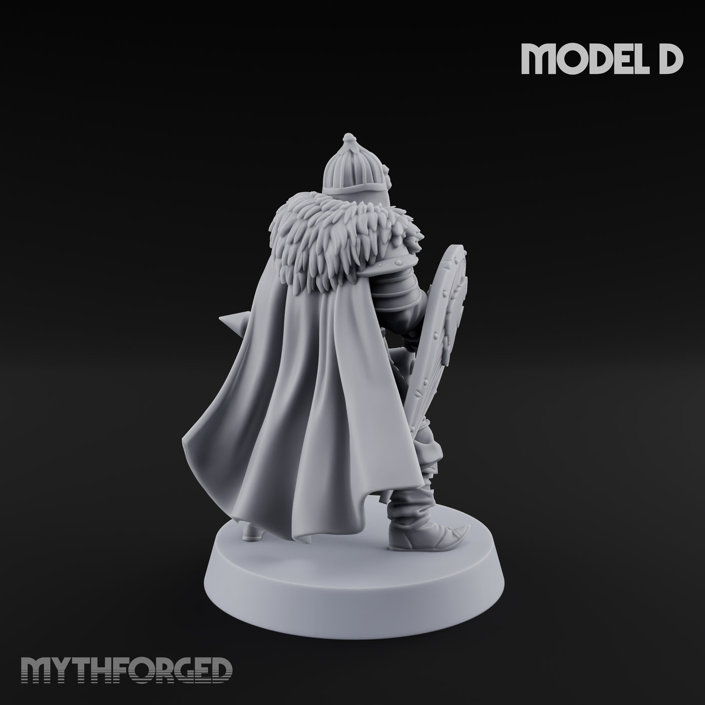 Scale-Clad Axe-Wielding Northern Warrior D Miniature for Dungeons and Dragons, Pathfinder or other TTRPGs