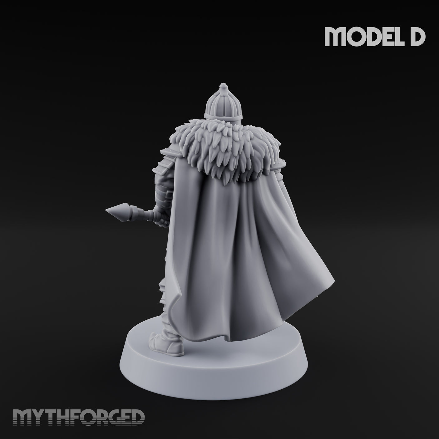Scale-Clad Axe-Wielding Northern Warrior D Miniature for Dungeons and Dragons, Pathfinder or other TTRPGs