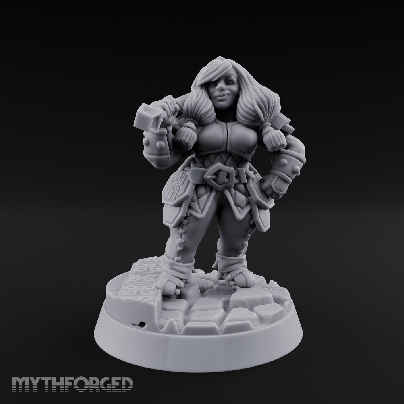 Shoulders Squared Confident Human Warrior Miniature for Dungeons and Dragons, Pathfinder or other TTRPGs