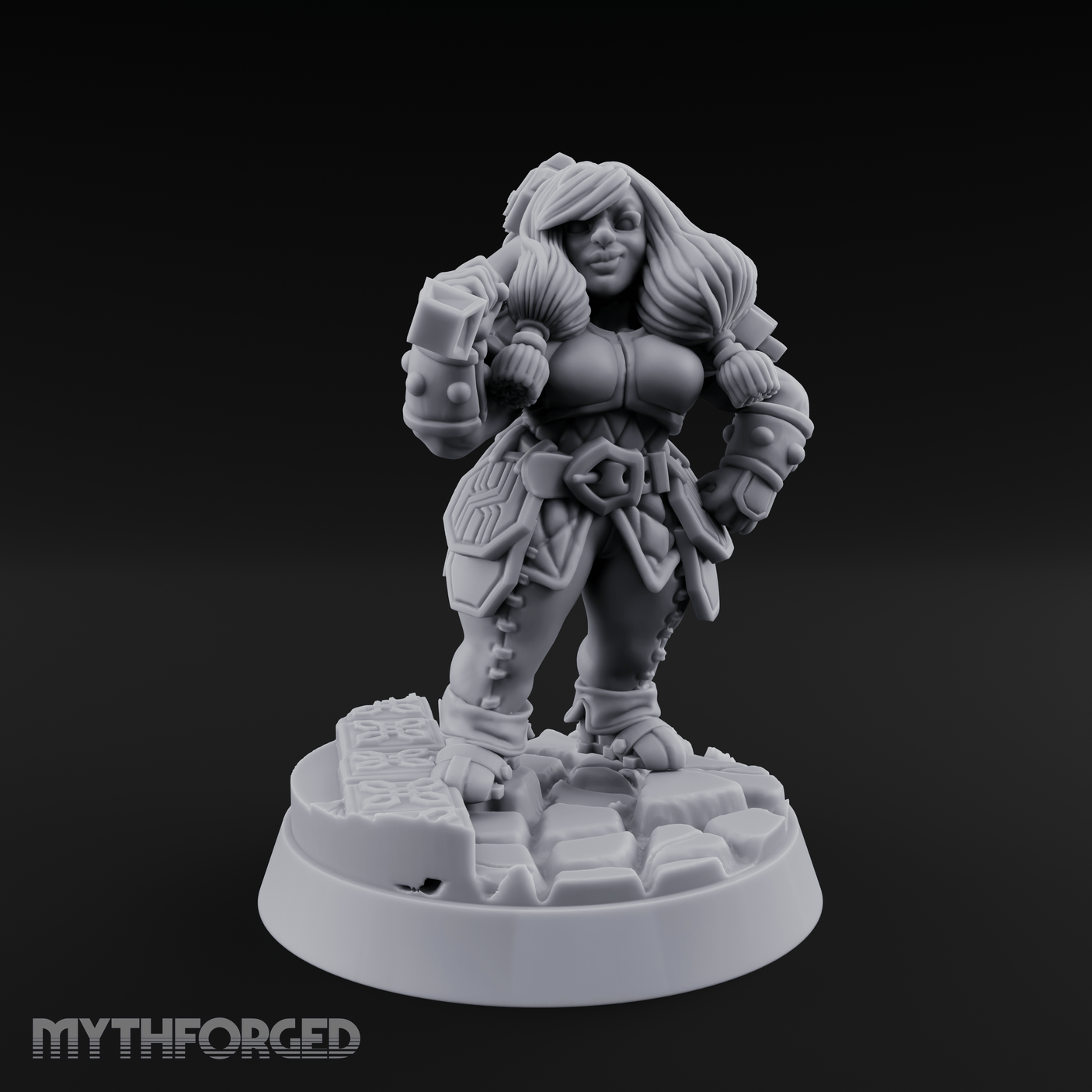 Shoulders Squared Confident Human Warrior Miniature for Dungeons and Dragons, Pathfinder or other TTRPGs