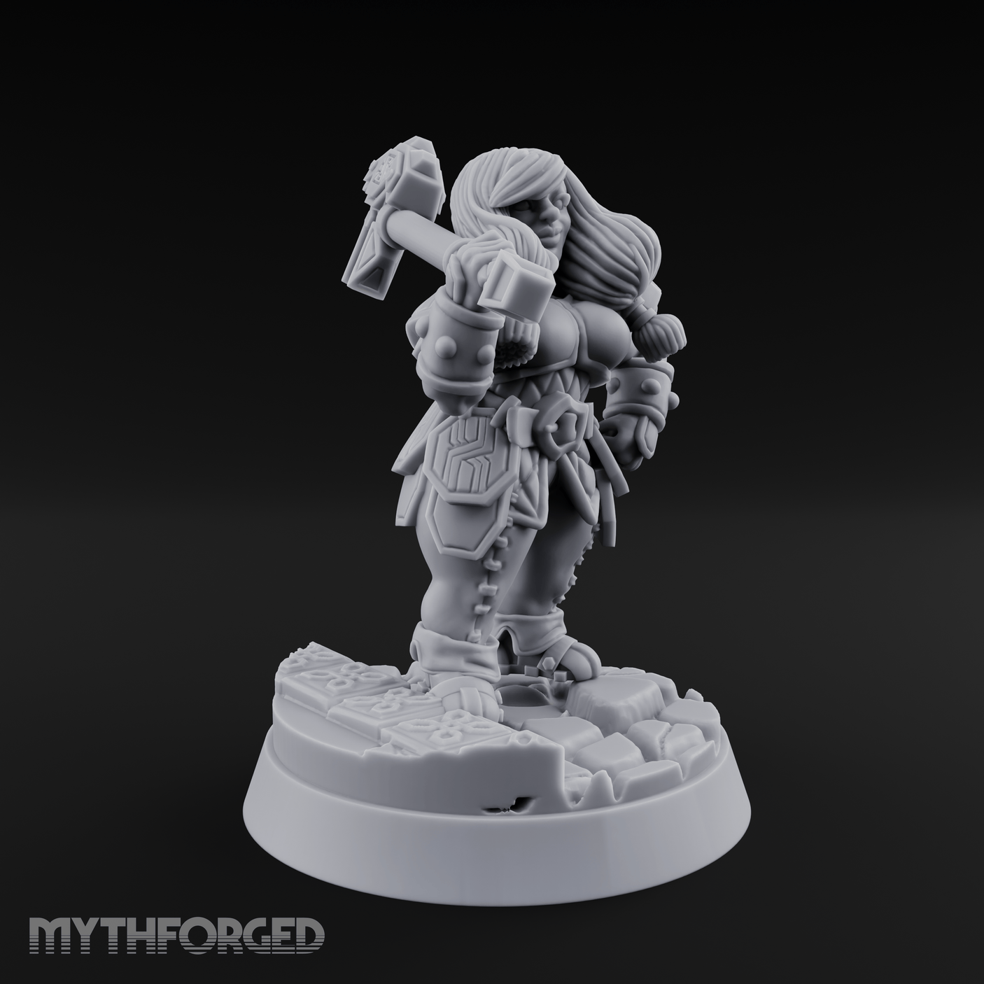 Shoulders Squared Confident Human Warrior Miniature for Dungeons and Dragons, Pathfinder or other TTRPGs