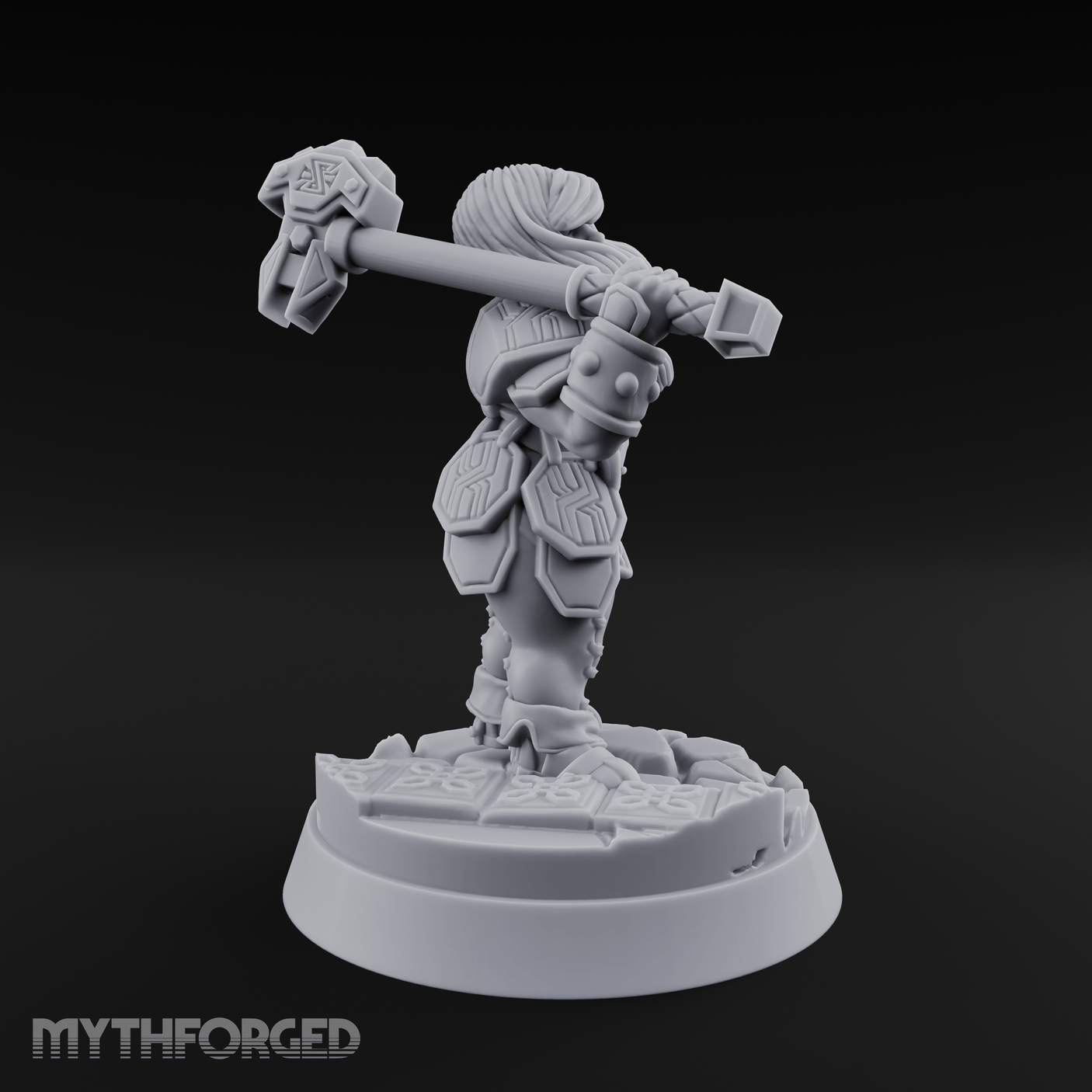 Shoulders Squared Confident Human Warrior Miniature for Dungeons and Dragons, Pathfinder or other TTRPGs