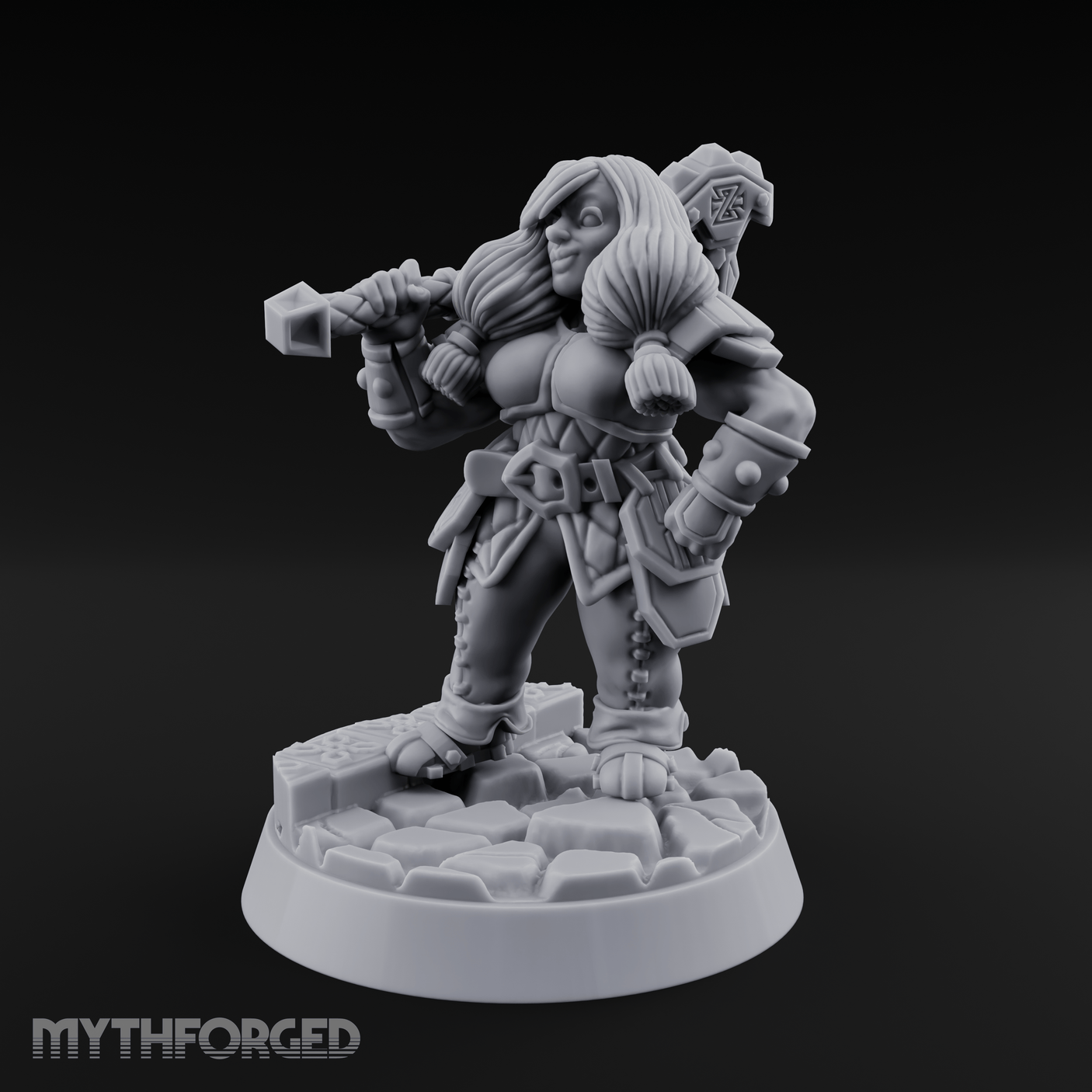 Shoulders Squared Confident Human Warrior Miniature for Dungeons and Dragons, Pathfinder or other TTRPGs