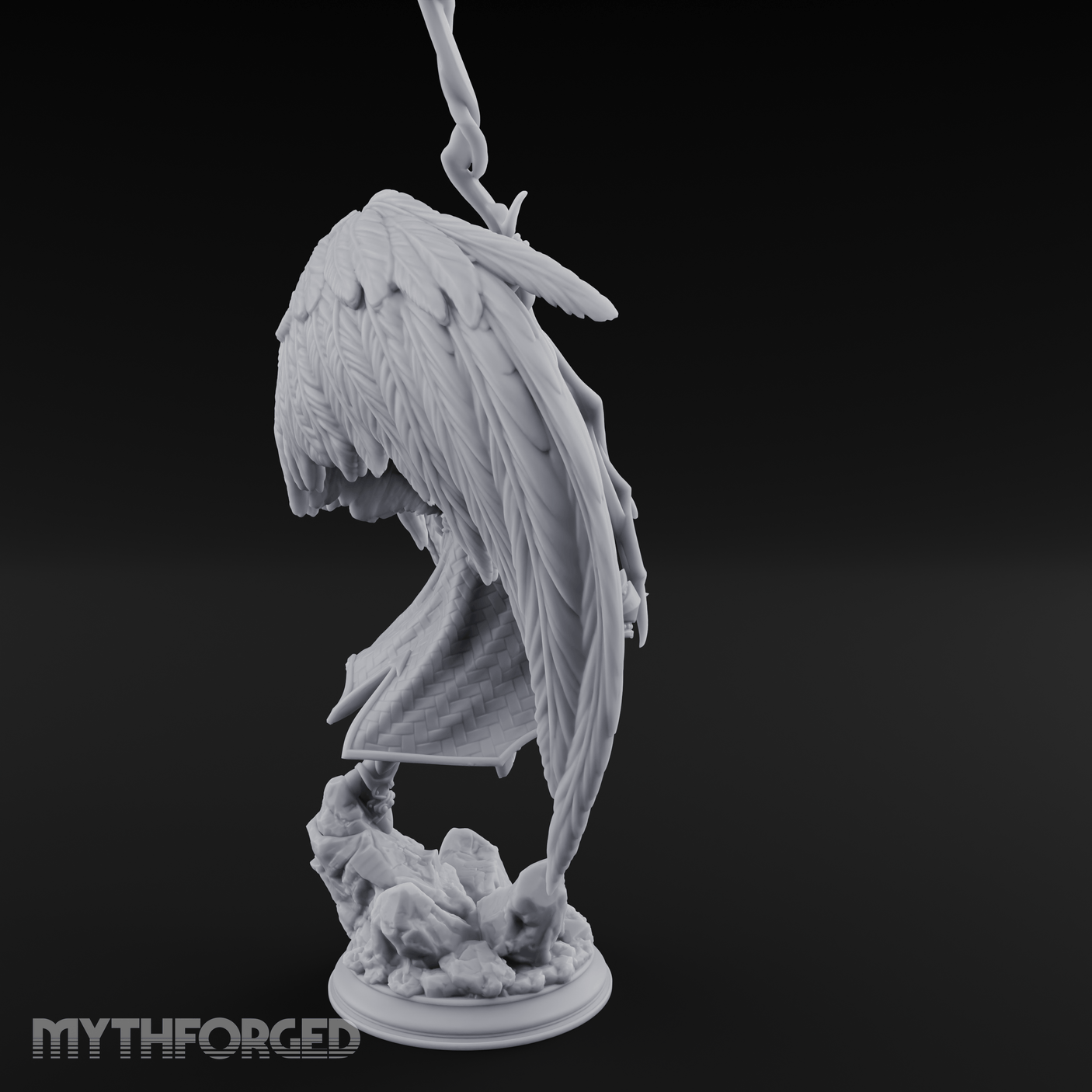Crackling Ascended Angel Paladin Miniature for Dungeons and Dragons, Pathfinder or other TTRPGs