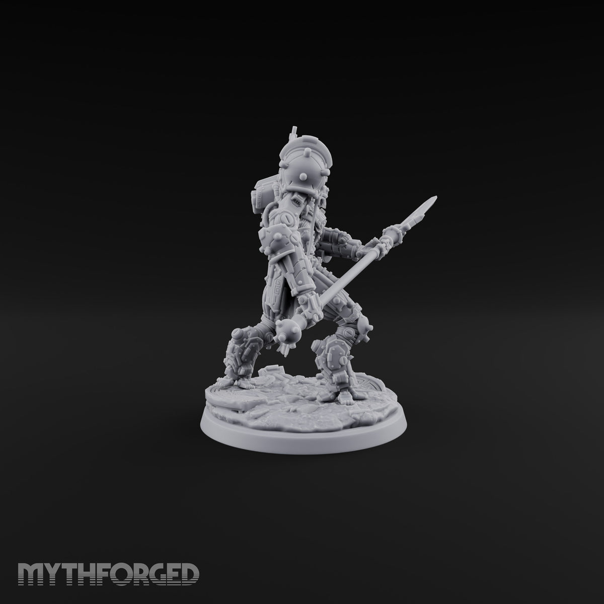 Pistons Hiss, Spears Rise Human Mech Suit Spear Warrior C — Spear