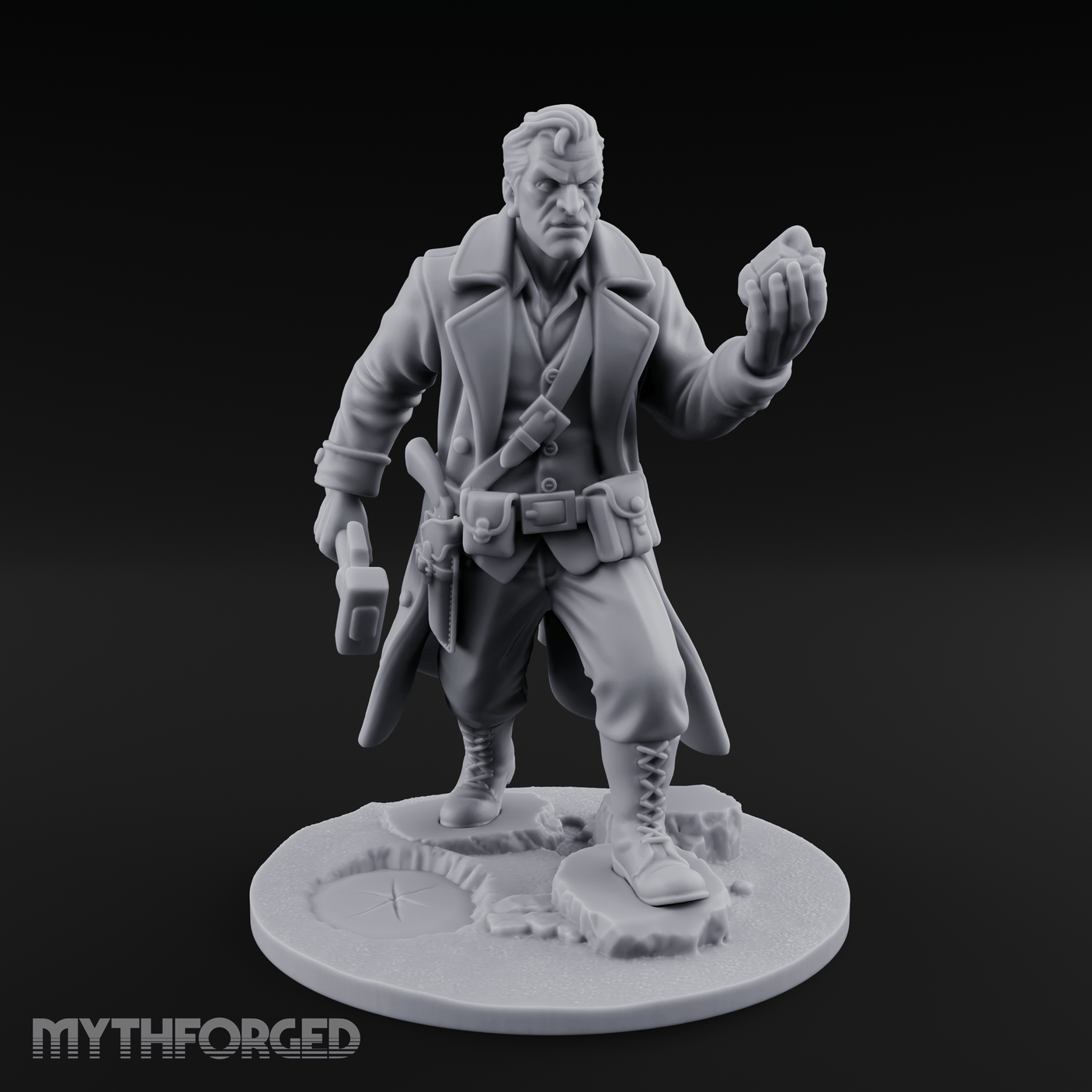 Beckoning With Intent Human Investigator Miniature for Dungeons and Dragons, Pathfinder or other TTRPGs