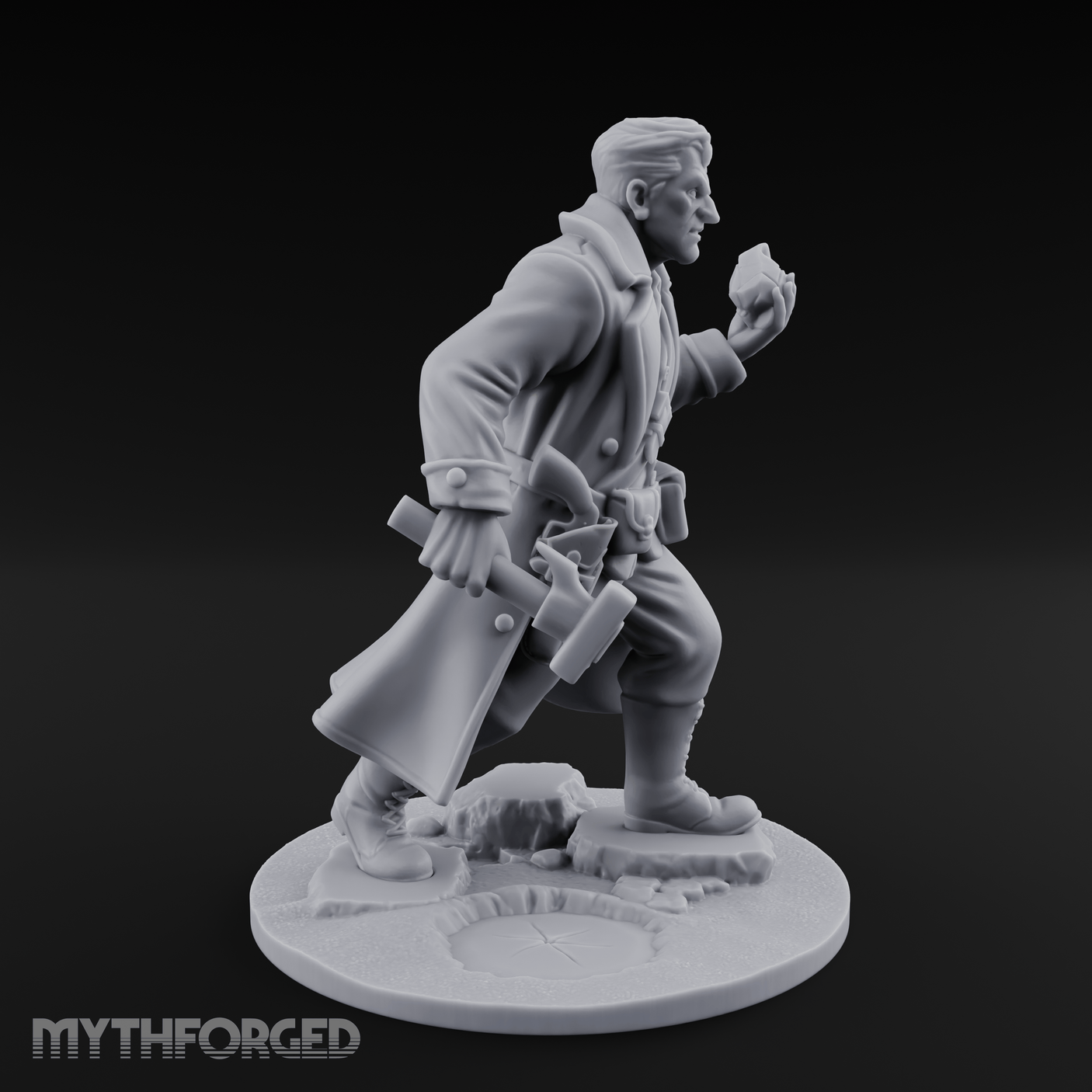 Beckoning With Intent Human Investigator Miniature for Dungeons and Dragons, Pathfinder or other TTRPGs