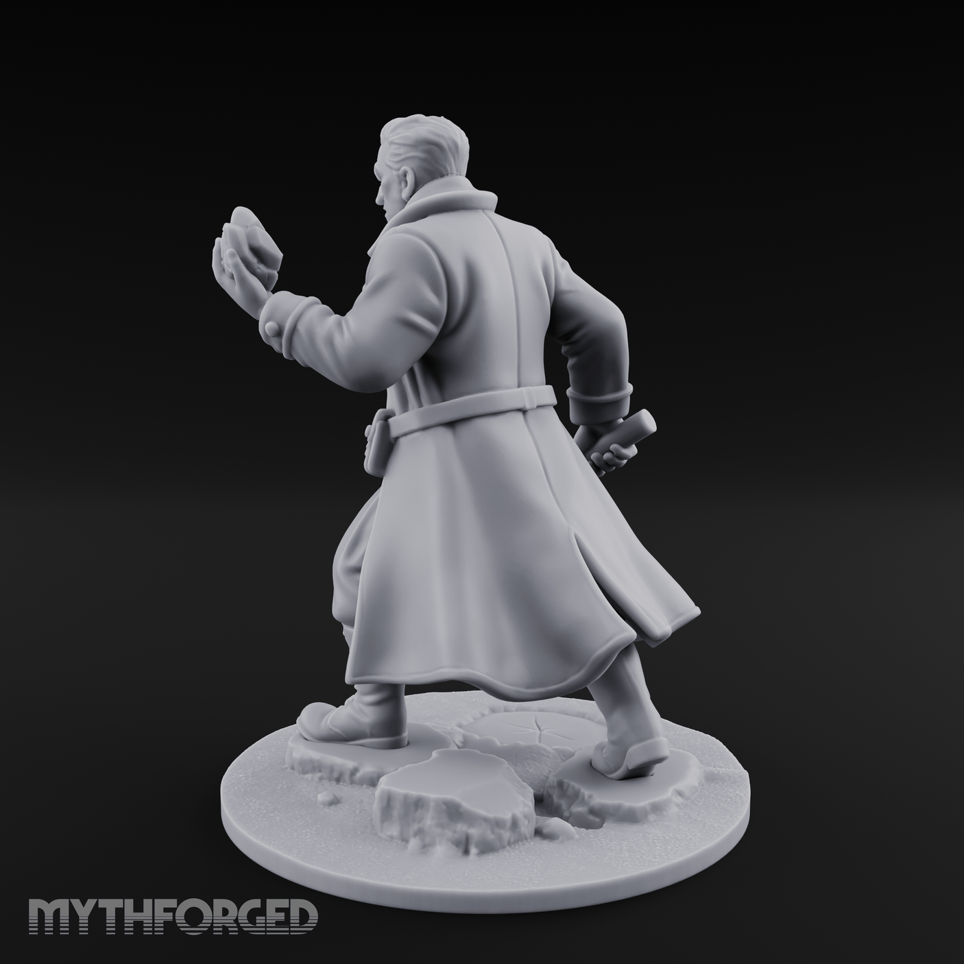Beckoning With Intent Human Investigator Miniature for Dungeons and Dragons, Pathfinder or other TTRPGs