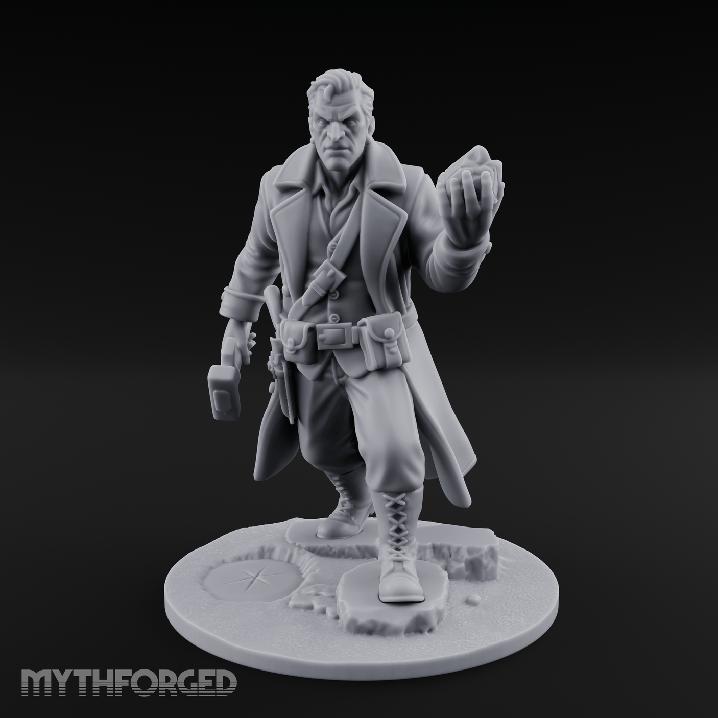 Beckoning With Intent Human Investigator Miniature for Dungeons and Dragons, Pathfinder or other TTRPGs