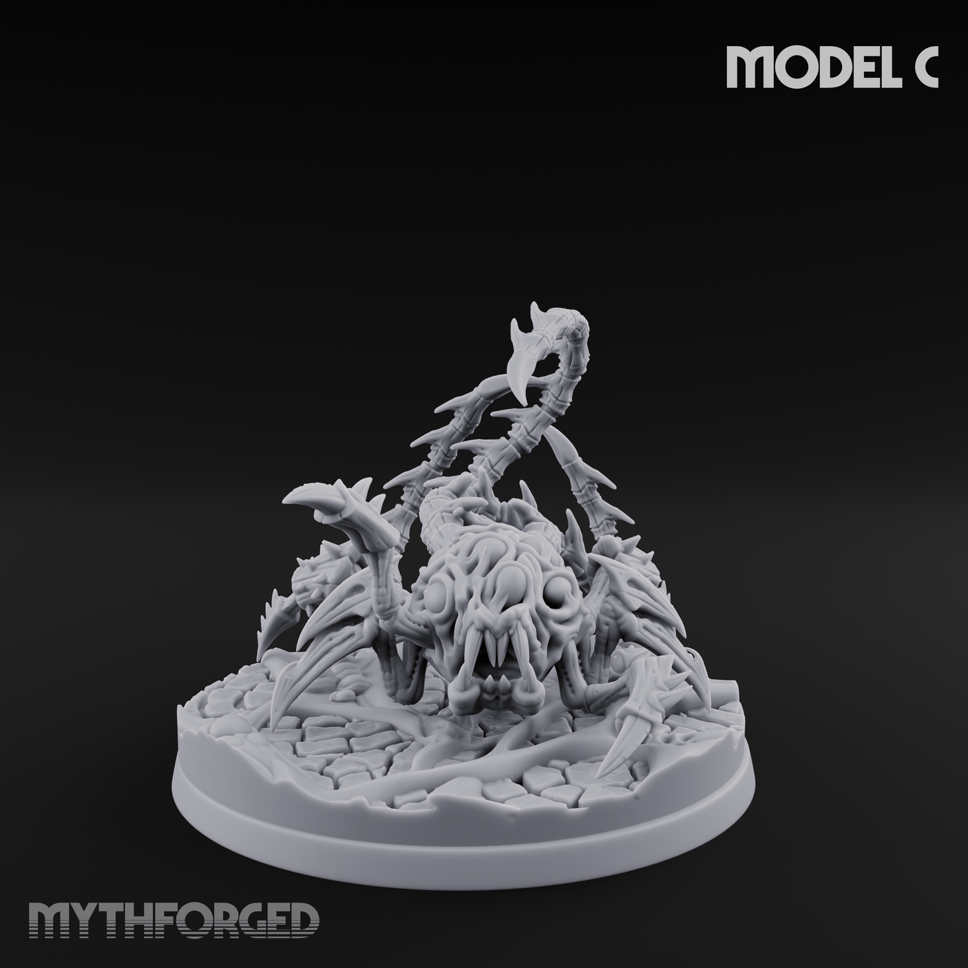 Tentacles Coiling Skyward Kruthiks Miniature for Dungeons and Dragons, Pathfinder or other TTRPGs