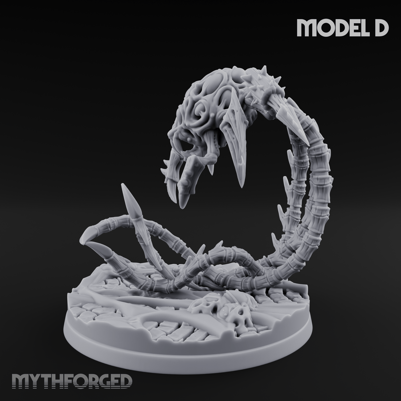 Tentacles Coiling Skyward Kruthiks D Miniature for Dungeons and Dragons, Pathfinder or other TTRPGs