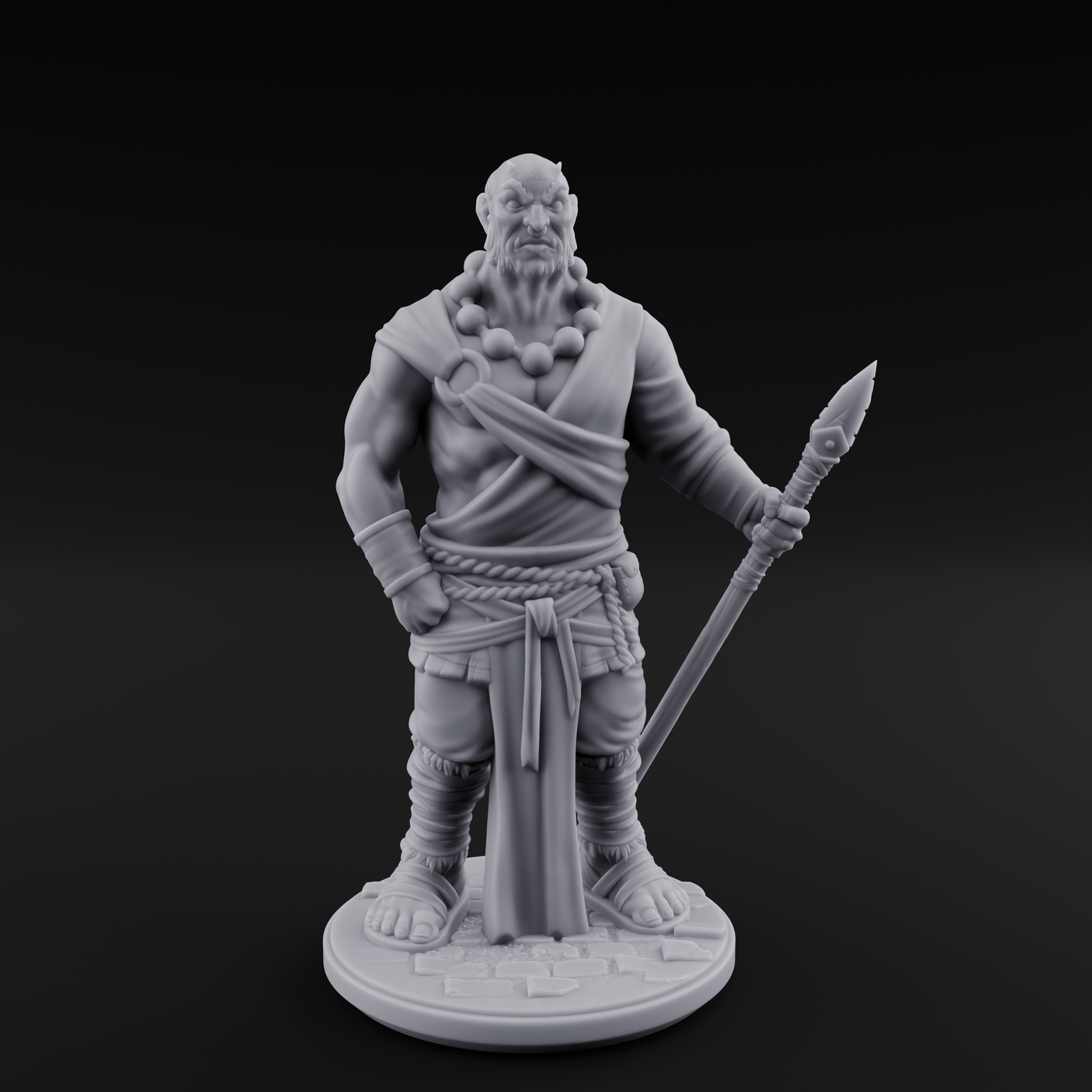 Torch Leaning Human Monks Miniature for Dungeons and Dragons, Pathfinder or other TTRPGs