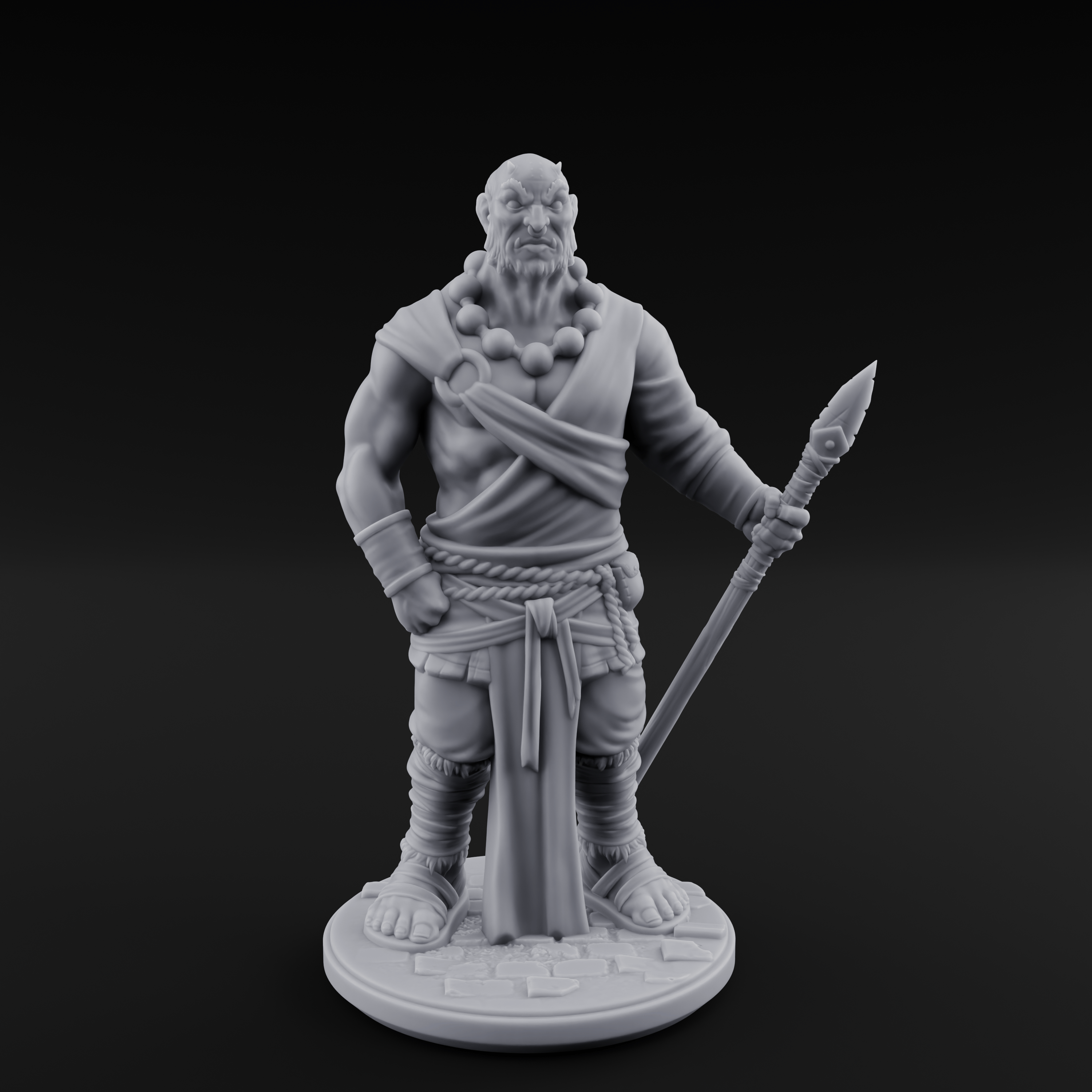 Torch Leaning Human Monk C