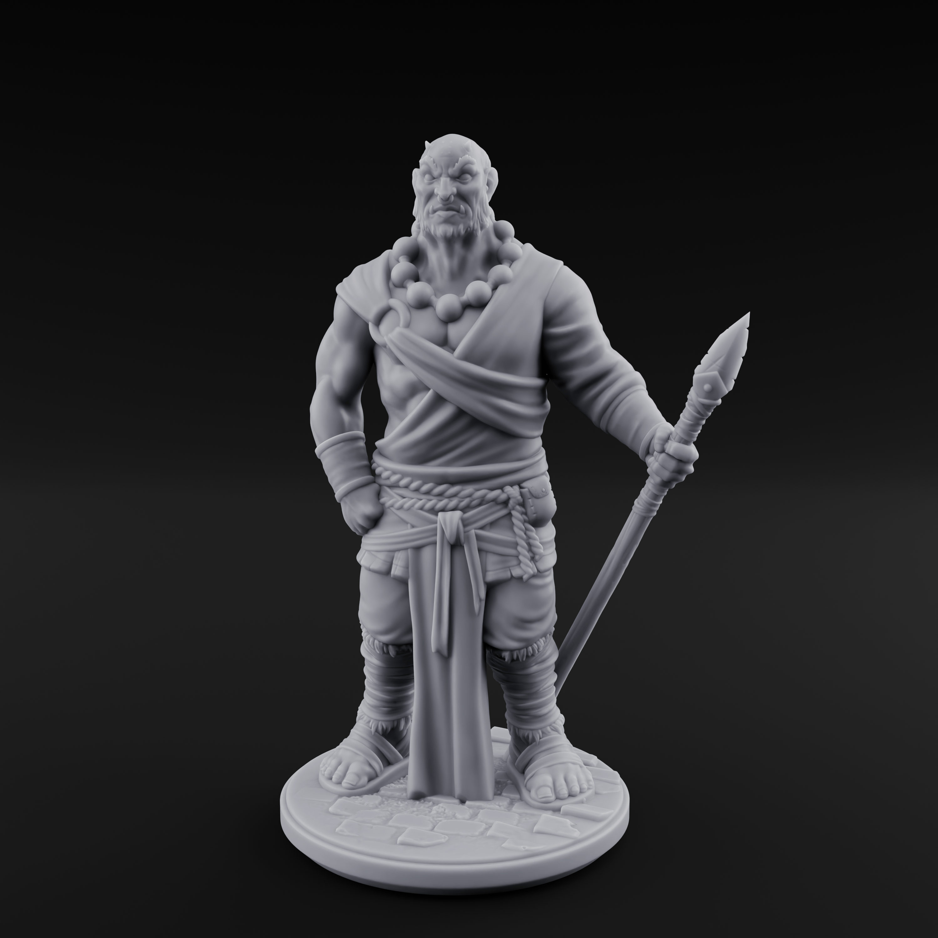 Torch Leaning Human Monk C