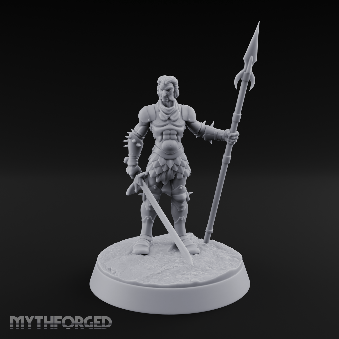 Masked Human Gladiator Miniature for Dungeons and Dragons, Pathfinder or other TTRPGs