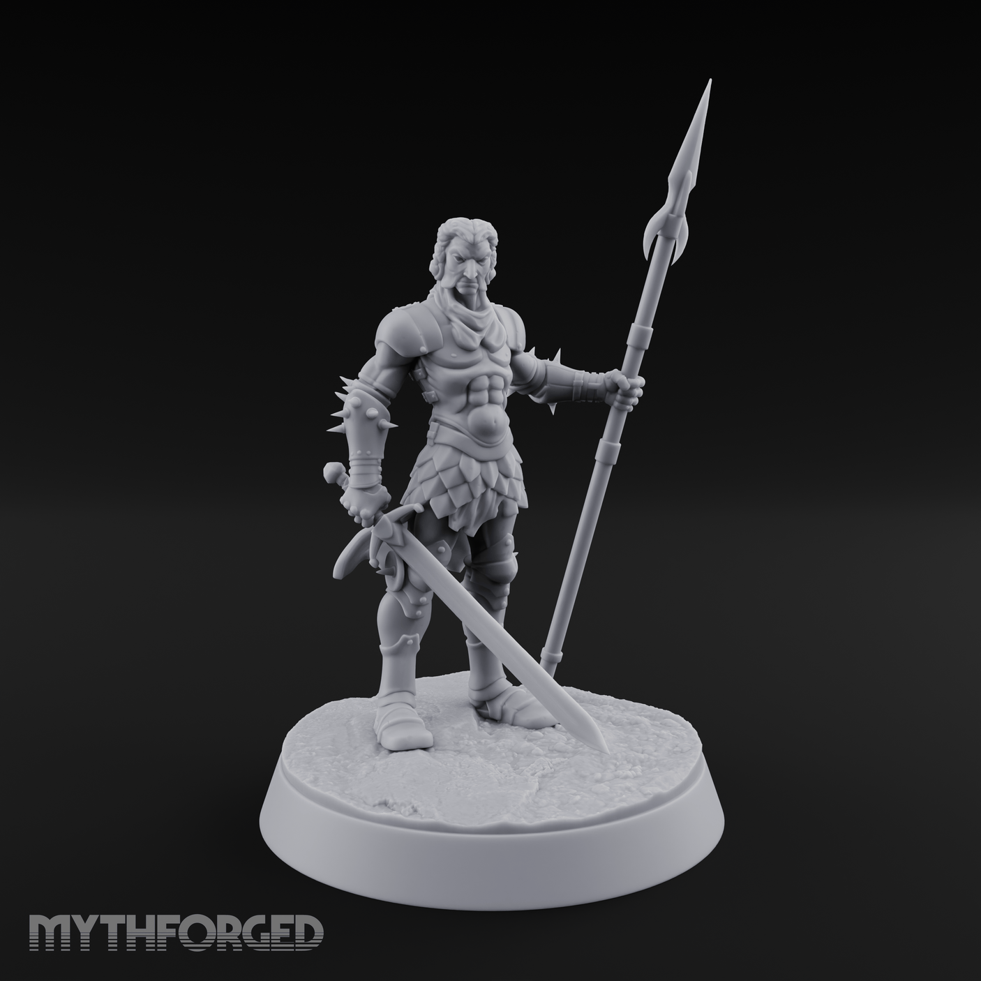 Masked Human Gladiator Miniature for Dungeons and Dragons, Pathfinder or other TTRPGs
