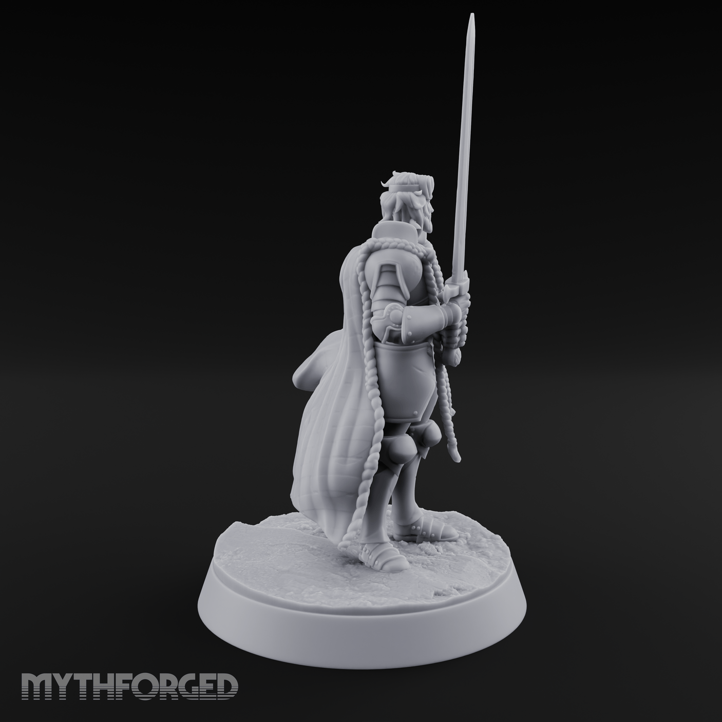 Double Handed Dangerous Human Warrior Miniature for Dungeons and Dragons, Pathfinder or other TTRPGs