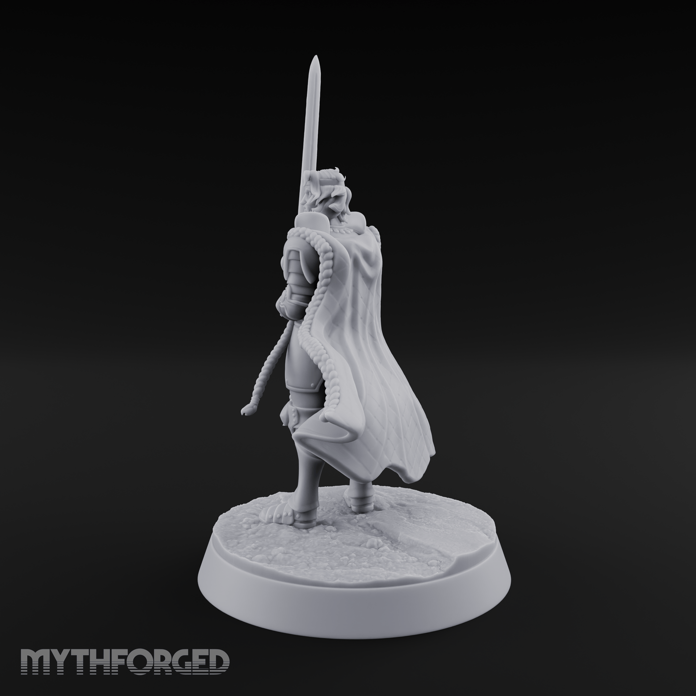 Double Handed Dangerous Human Warrior Miniature for Dungeons and Dragons, Pathfinder or other TTRPGs