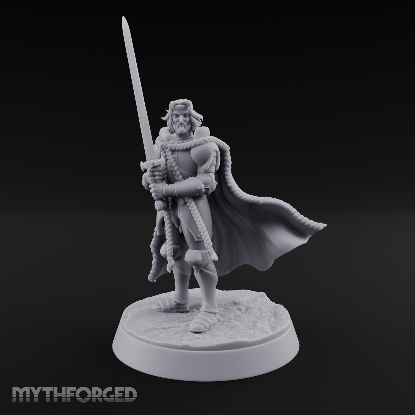 Double Handed Dangerous Human Warrior Miniature for Dungeons and Dragons, Pathfinder or other TTRPGs