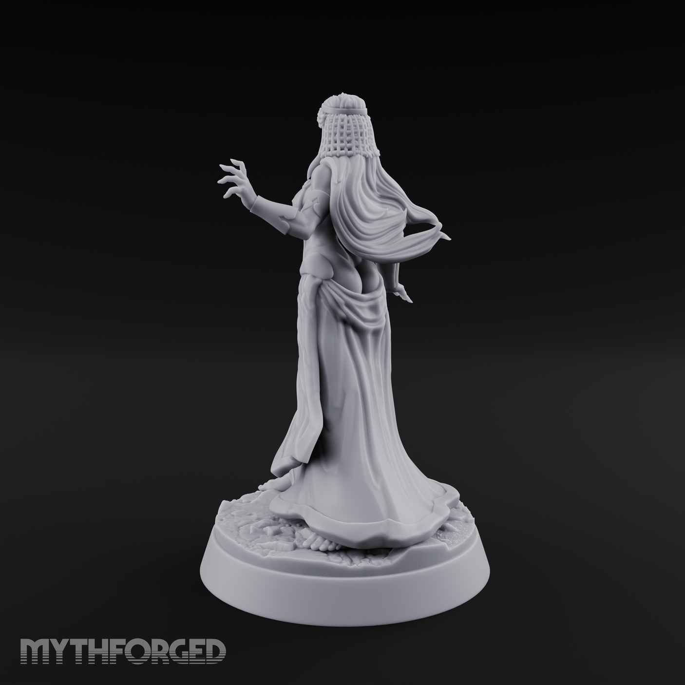 Hands Gesturing Freely Human Enchantress Miniature for Dungeons and Dragons, Pathfinder or other TTRPGs