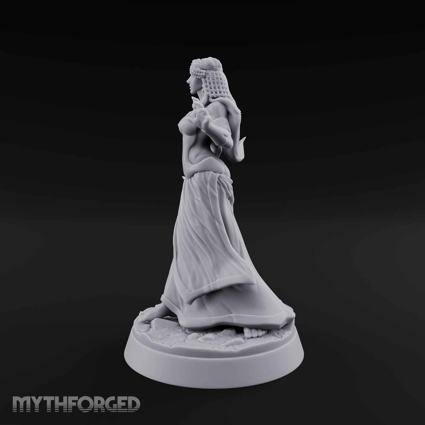 Hands Gesturing Freely Human Enchantress Miniature for Dungeons and Dragons, Pathfinder or other TTRPGs
