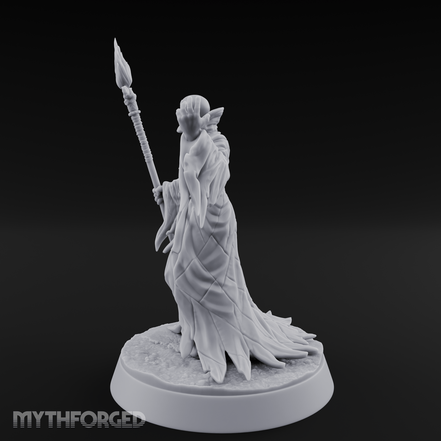 Grand Robed Human Wizard Miniature for Dungeons and Dragons, Pathfinder or other TTRPGs