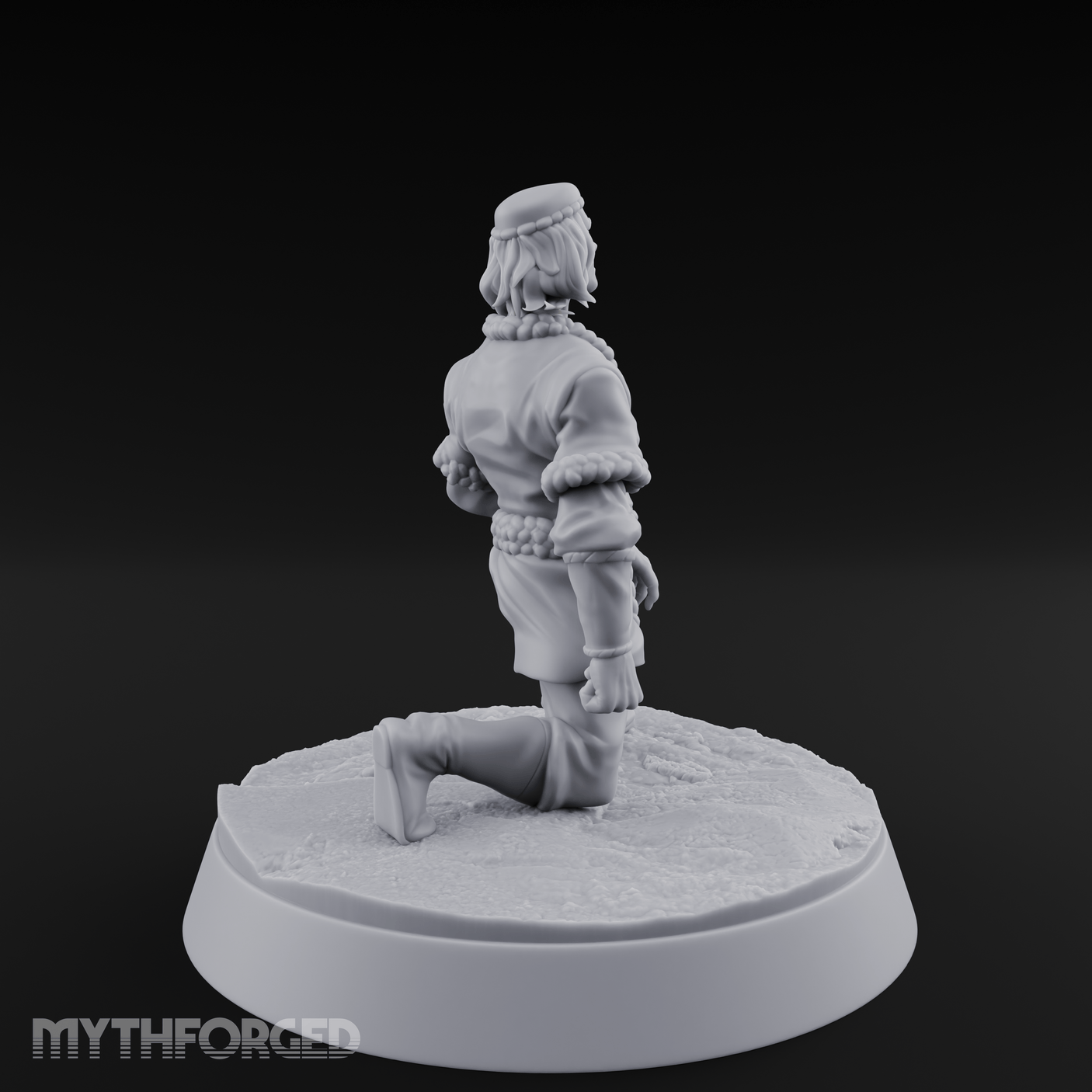 Kneeling In Contemplation Human Noble Miniature for Dungeons and Dragons, Pathfinder or other TTRPGs