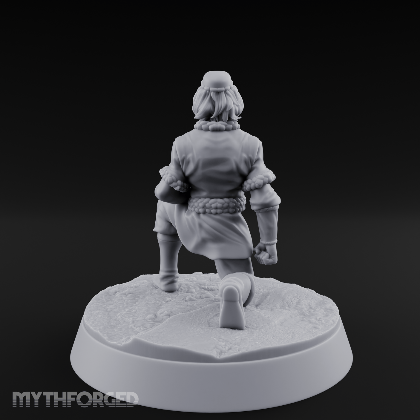 Kneeling In Contemplation Human Noble Miniature for Dungeons and Dragons, Pathfinder or other TTRPGs