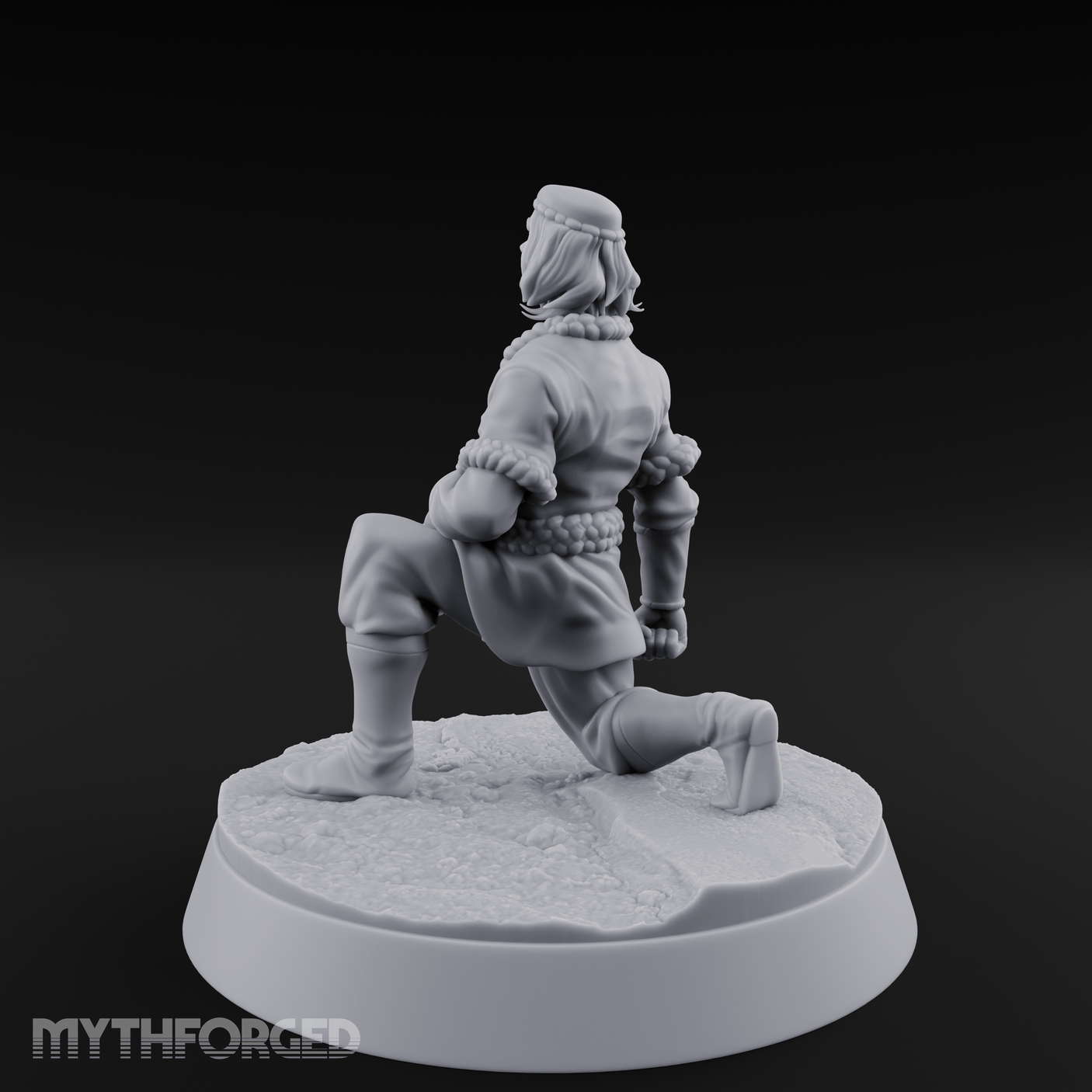Kneeling In Contemplation Human Noble Miniature for Dungeons and Dragons, Pathfinder or other TTRPGs