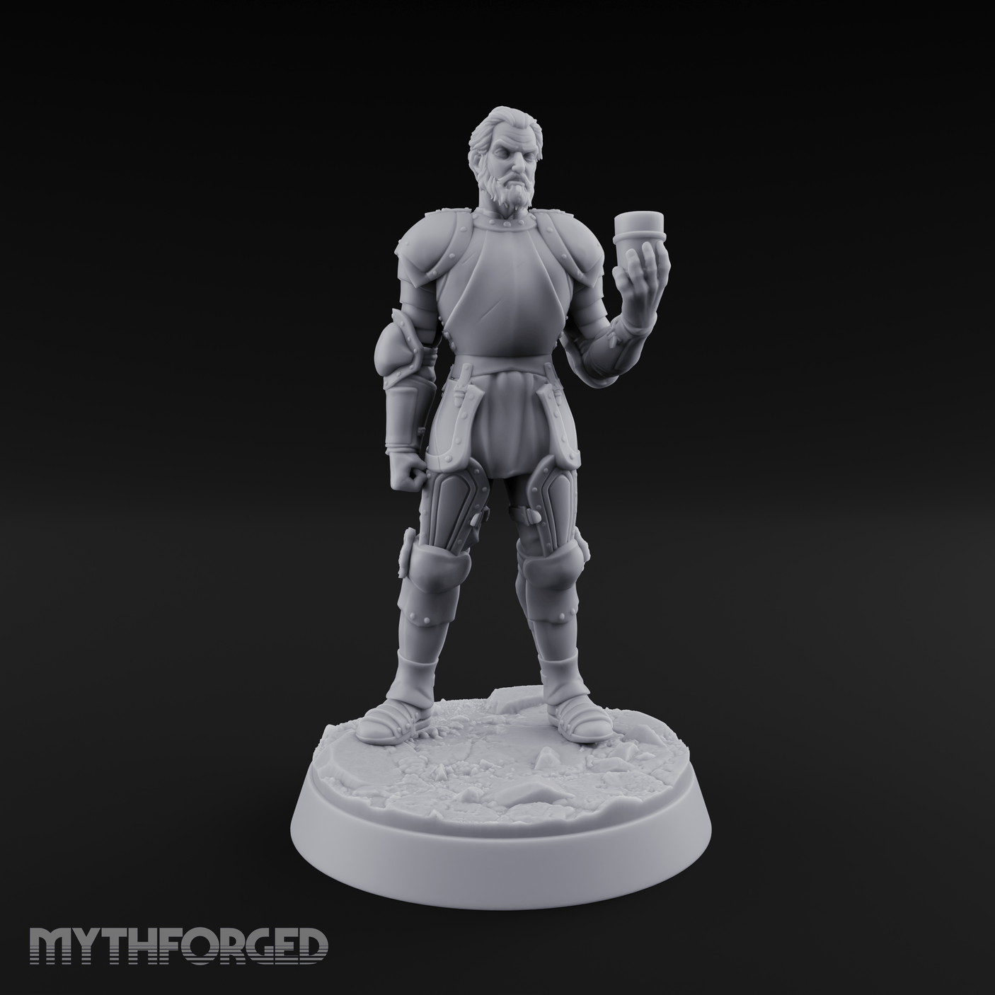 Toasting with Booze Human Fighter Miniature for Dungeons and Dragons, Pathfinder or other TTRPGs