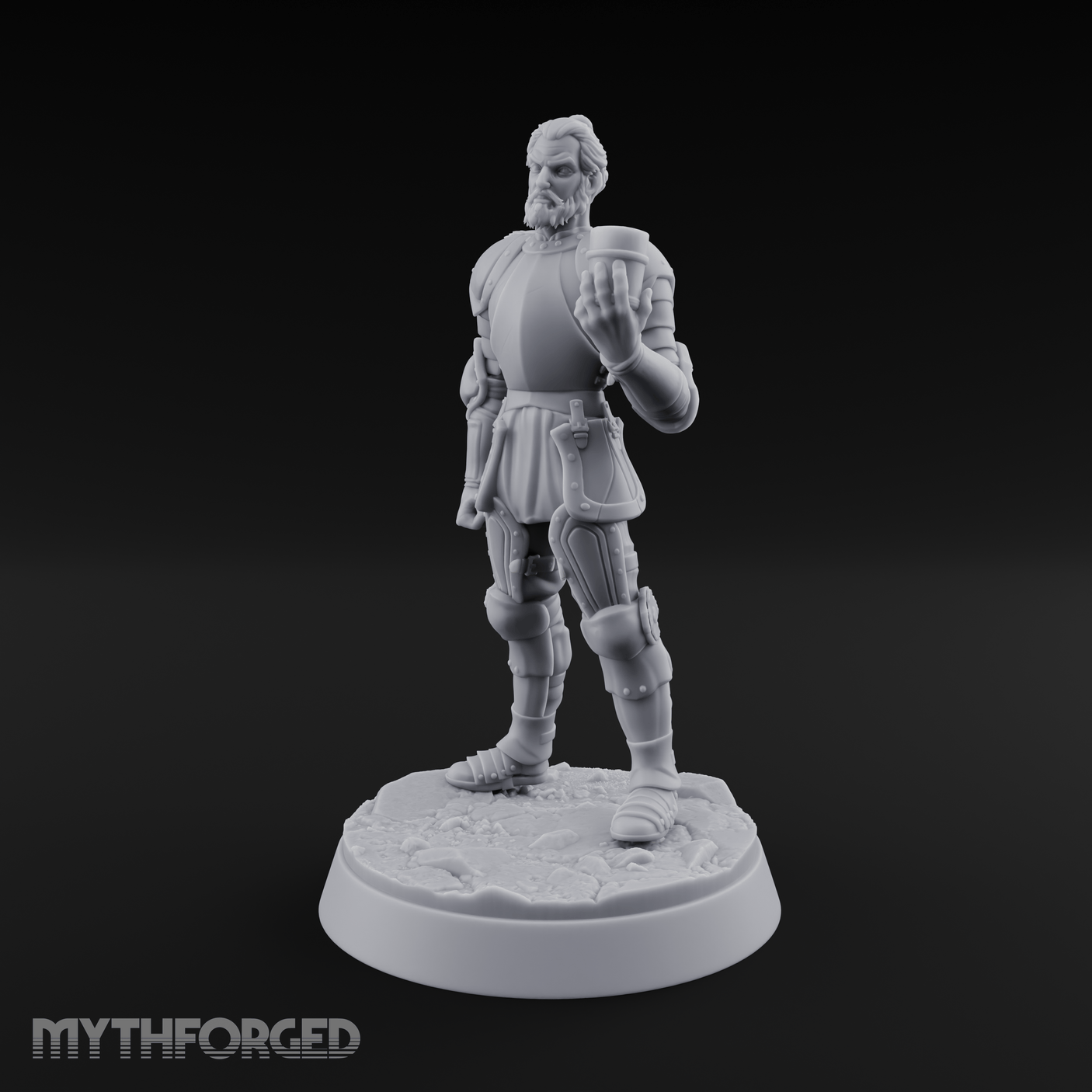 Toasting with Booze Human Fighter Miniature for Dungeons and Dragons, Pathfinder or other TTRPGs