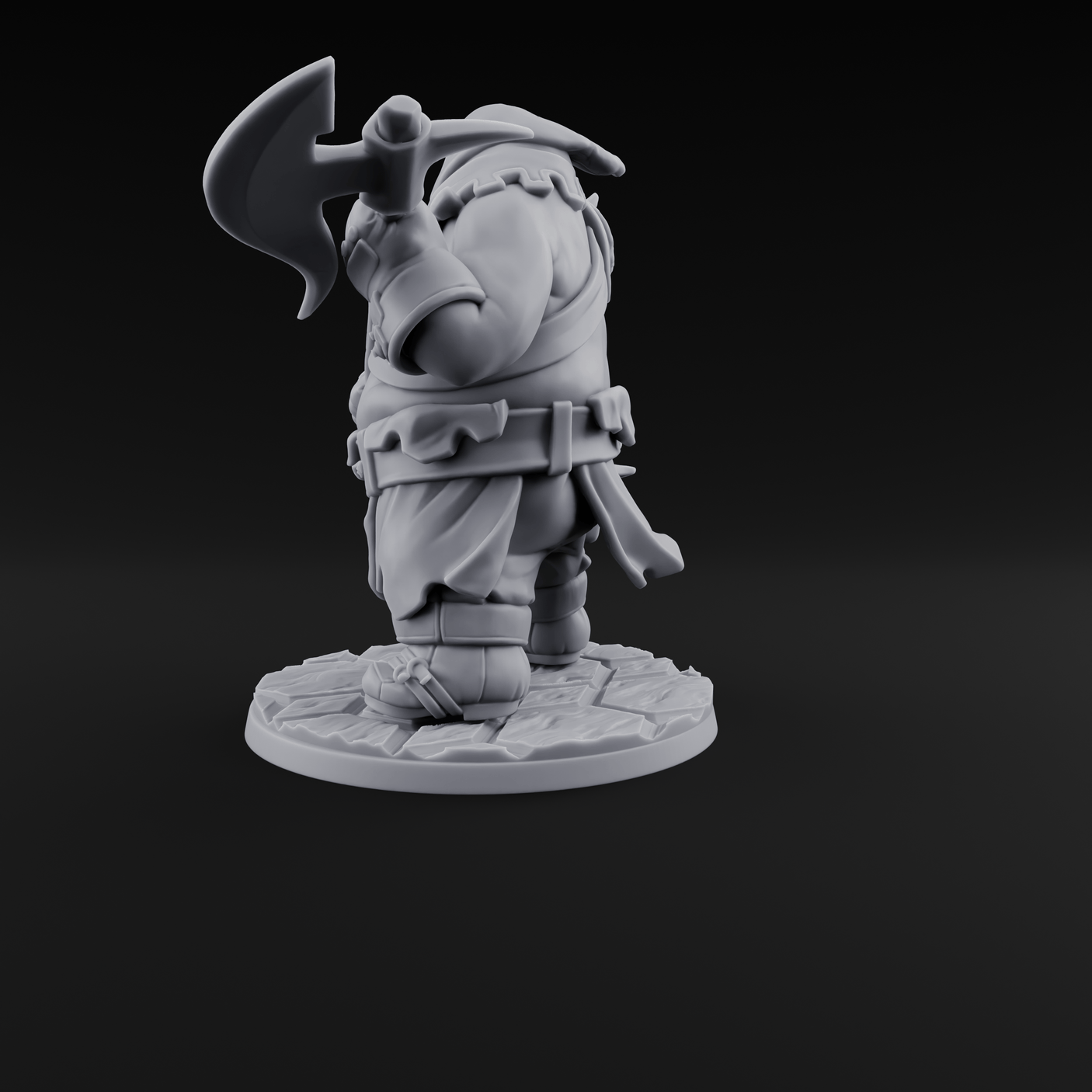 Belly Out Chopping Human Executioner Miniature for Dungeons and Dragons, Pathfinder or other TTRPGs
