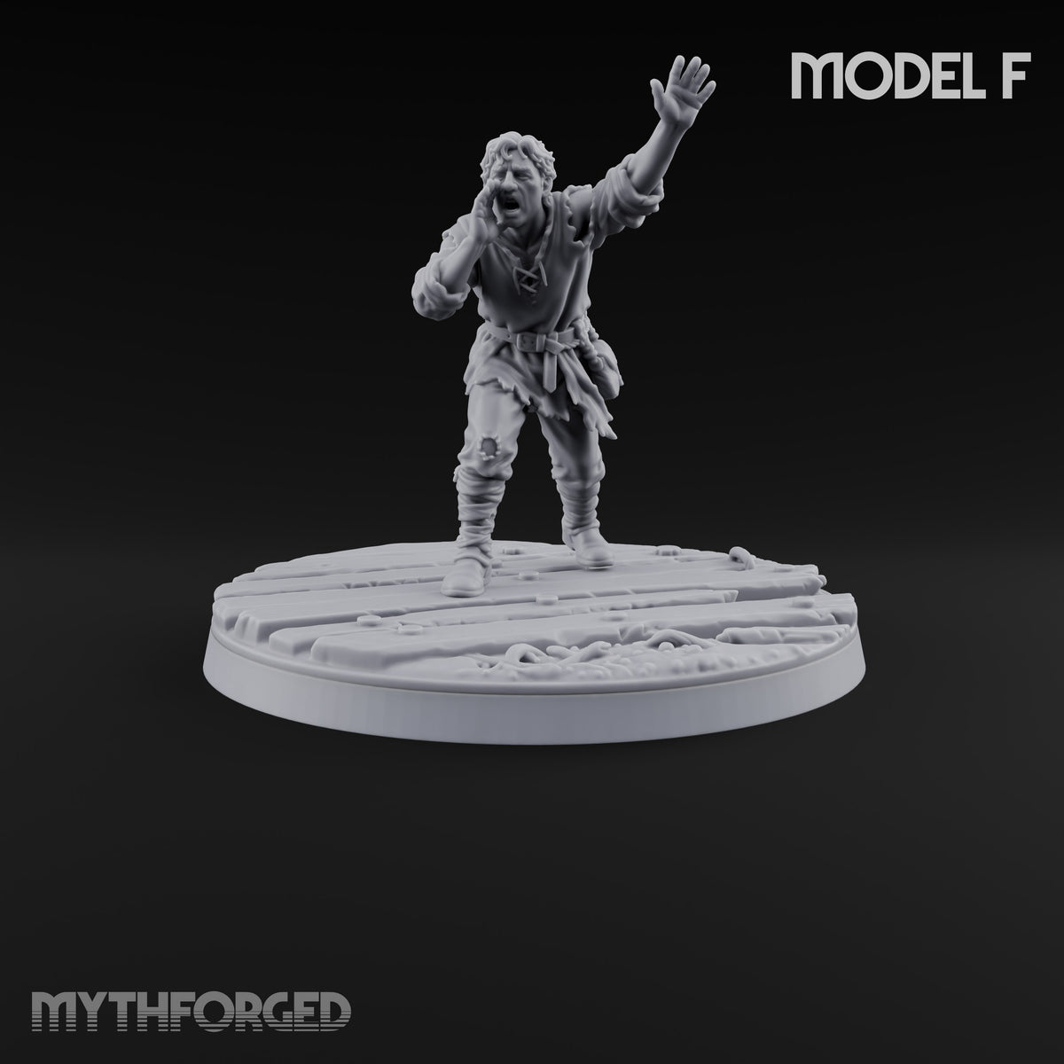 Cast Adrift Human Exile F Miniature for Dungeons and Dragons, Pathfinder or other TTRPGs