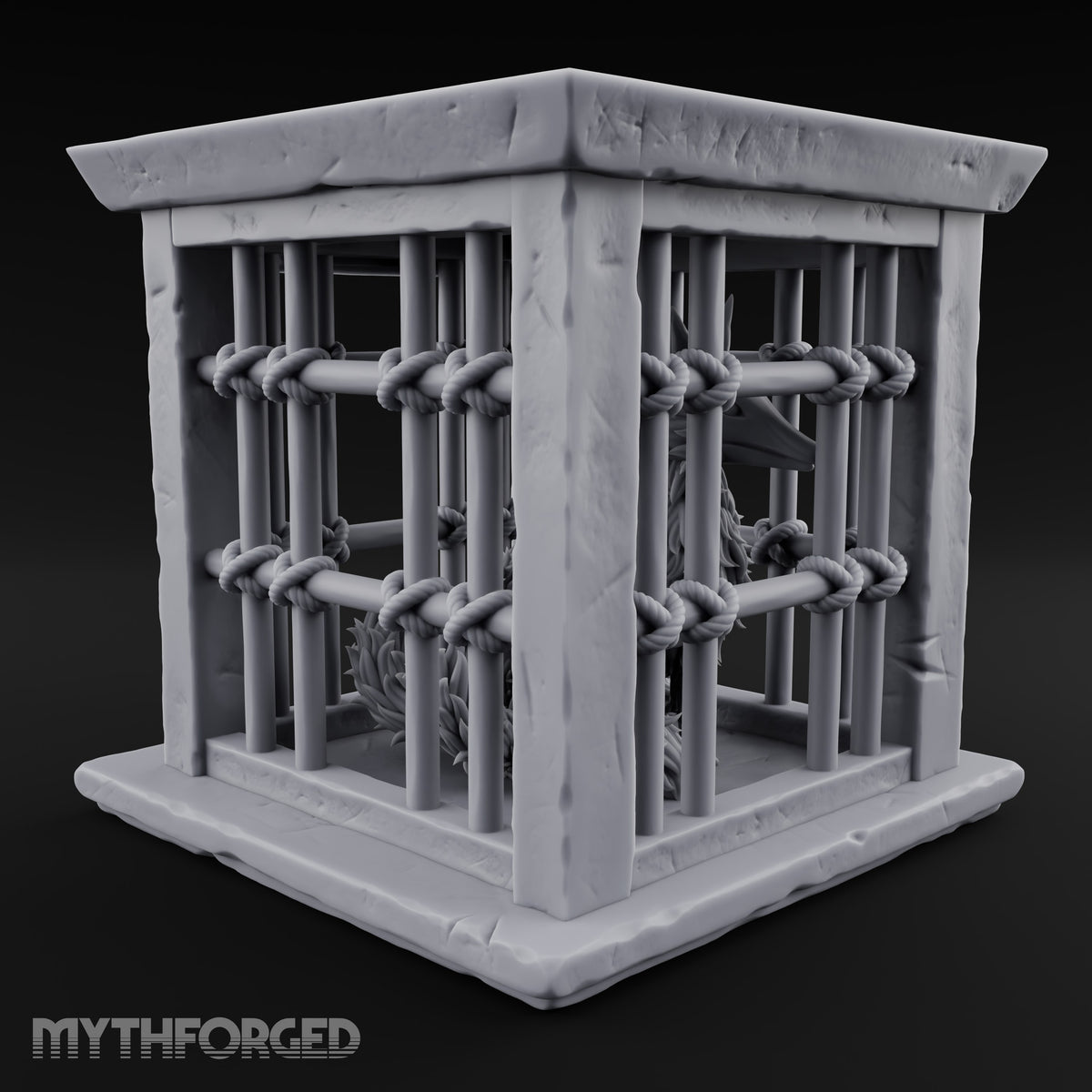 Fox Fur Fluffed, Fee Unpaid Stone Kitsune Pet Cage