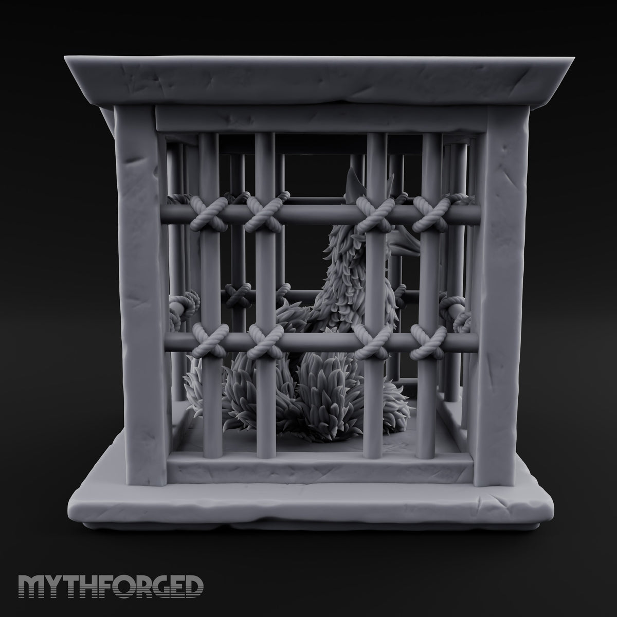 Fox Fur Fluffed, Fee Unpaid Stone Kitsune Pet Cage