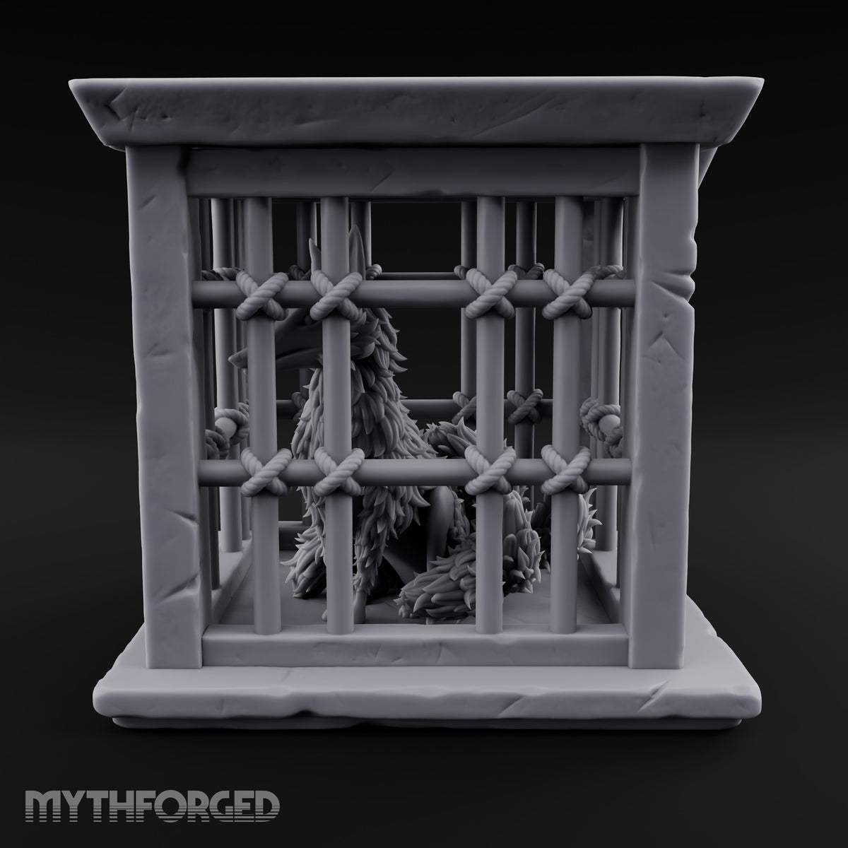 Fox Fur Fluffed, Fee Unpaid Stone Kitsune Pet Cage