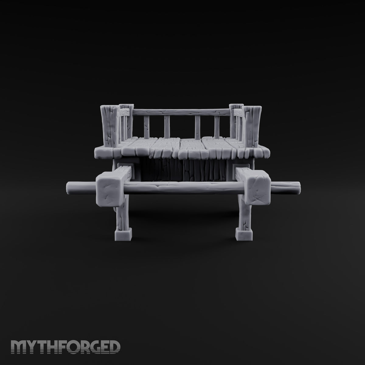 Shafts Down, Cages Pending Wooden Pet Vendor Cart
