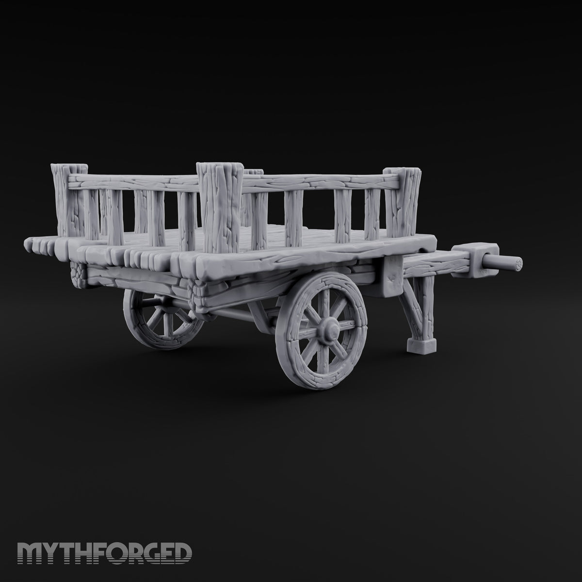 Shafts Down, Cages Pending Wooden Pet Vendor Cart
