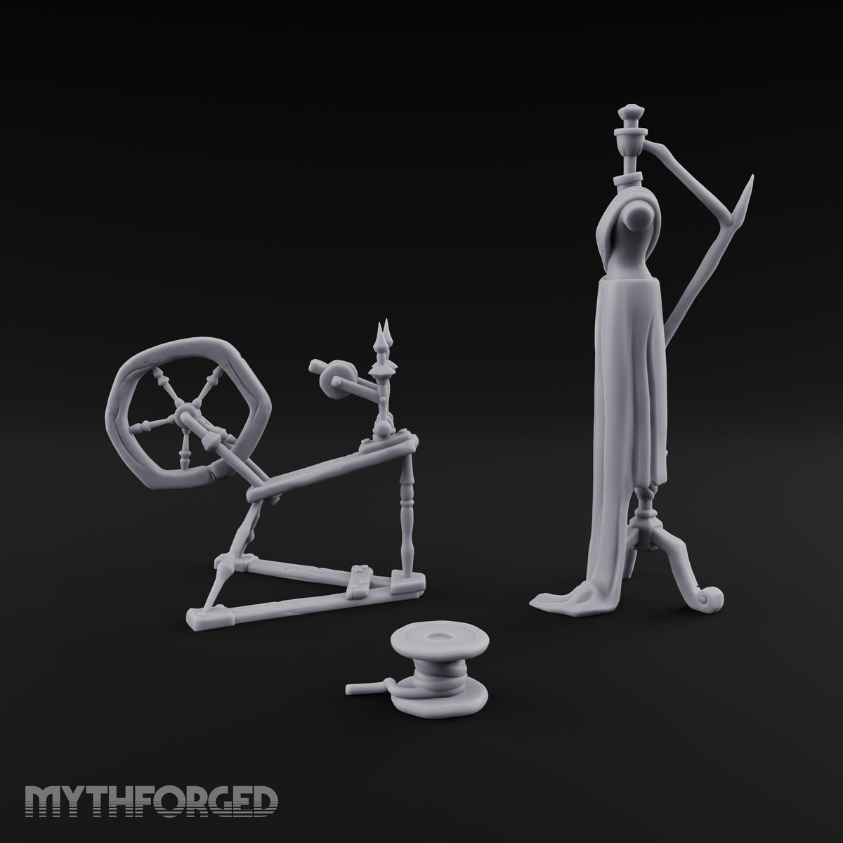 Nothing Off the Peg Tailor Mannequin and Spinning Wheel