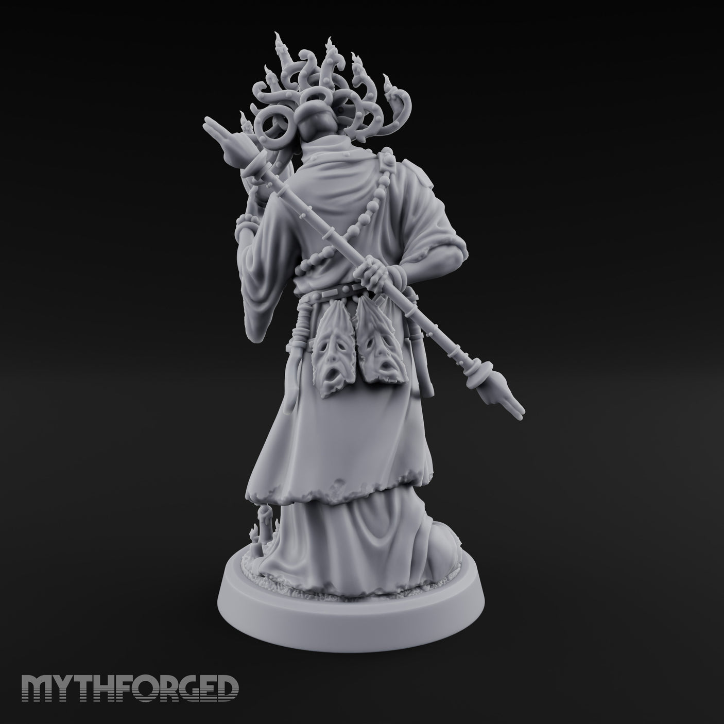 Face Borrowing Lich Sorcerer Miniature for Dungeons and Dragons, Pathfinder or other TTRPGs