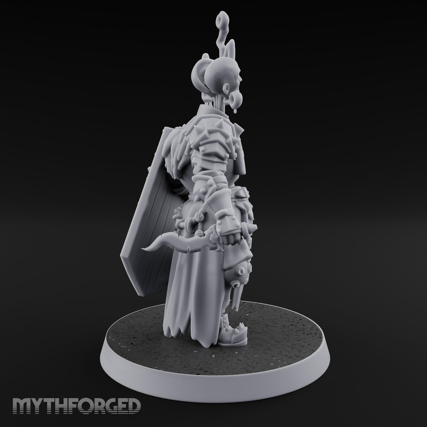 Face Crowned Shield Bearing Human Chorister Miniature for Dungeons and Dragons, Pathfinder or other TTRPGs