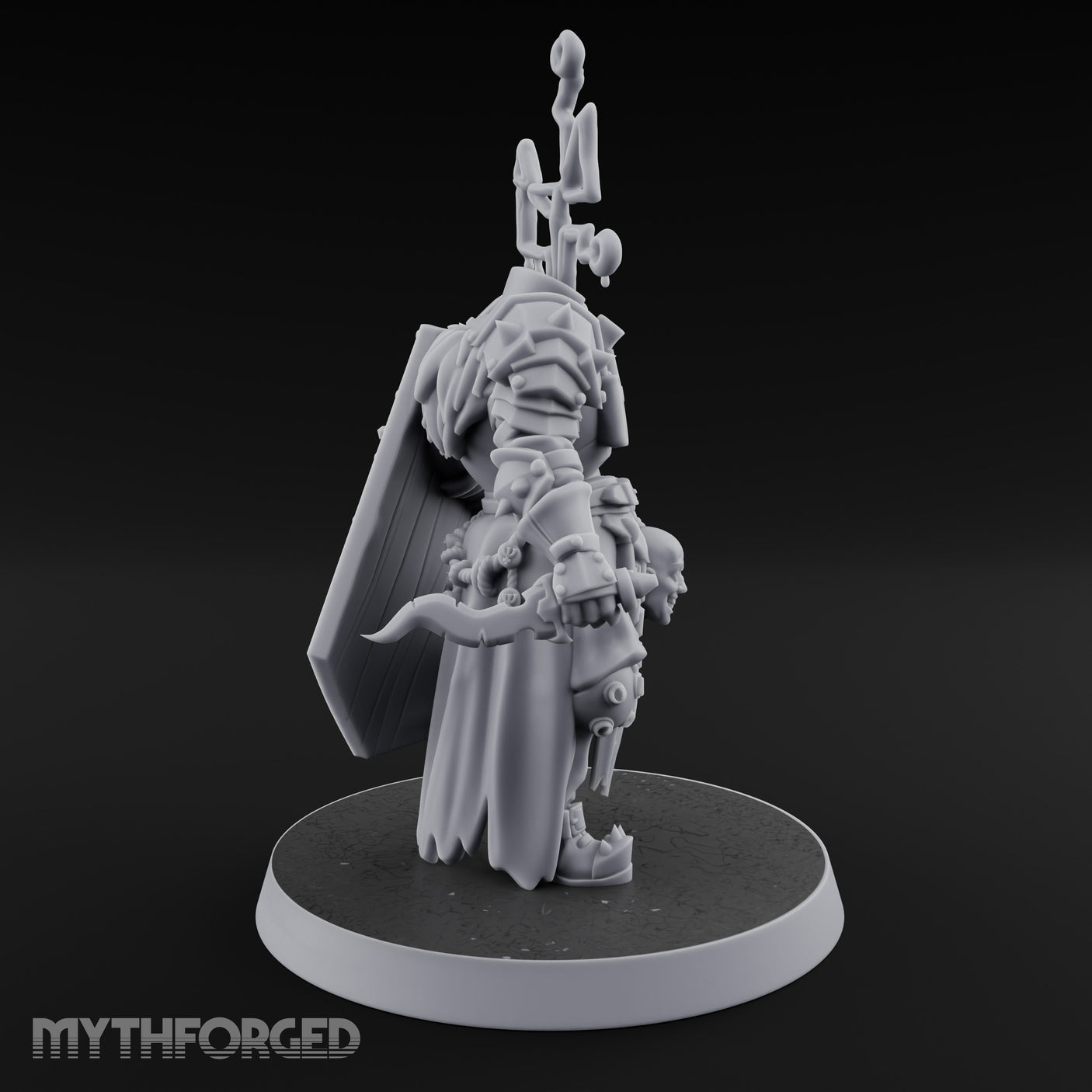 Face Crowned Shield Bearing Human Chorister Miniature for Dungeons and Dragons, Pathfinder or other TTRPGs