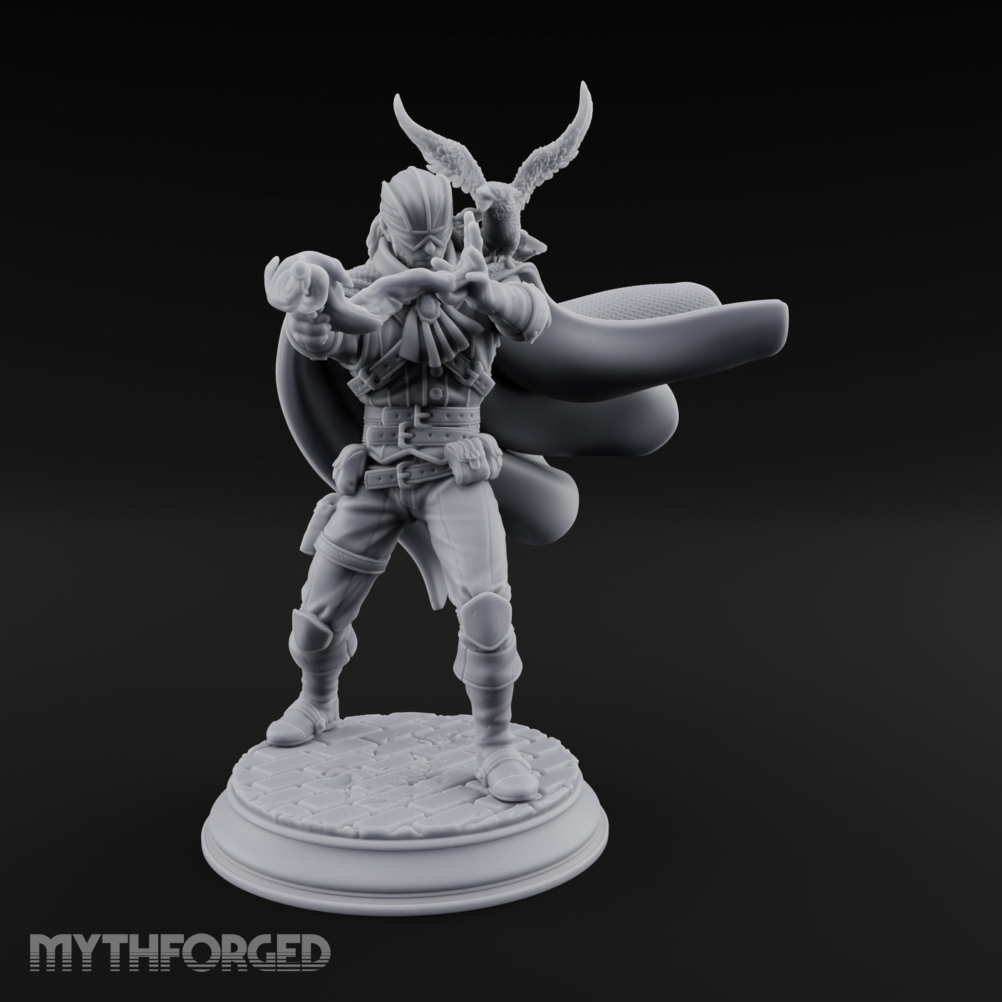 Falcon Perching Human Gunslinger — 32mm