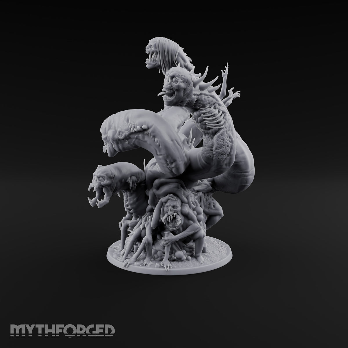 Uncoils Mid-Scream Neothelid Worm Horror — 5 Heads