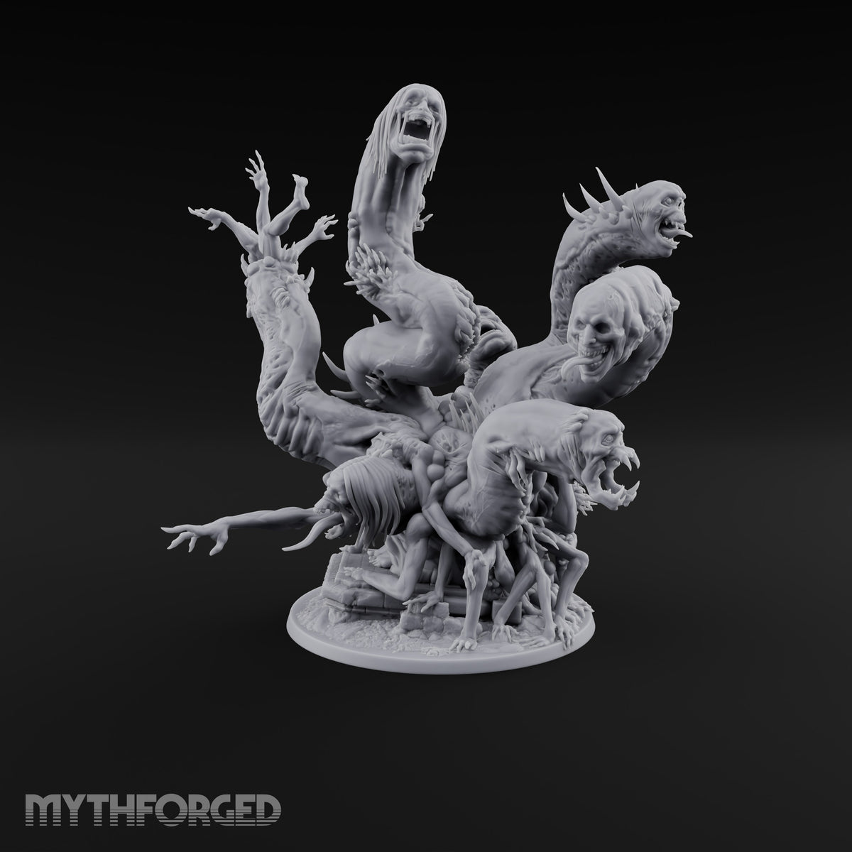 Uncoils Mid-Scream Neothelid Worm Horror — 5 Heads