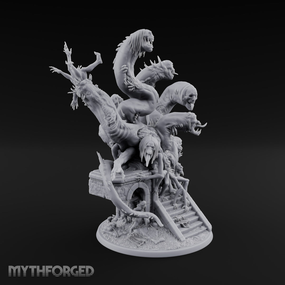Uncoils Mid-Scream Neothelid Worm Horror — 8 Heads