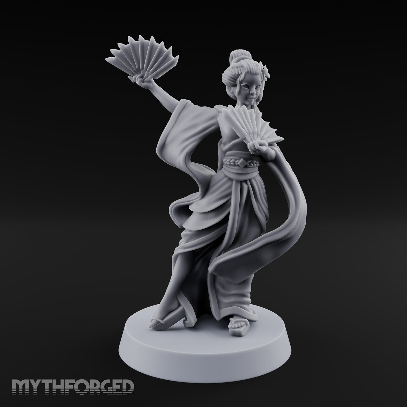 Fan Dancing Human Geisha Model C